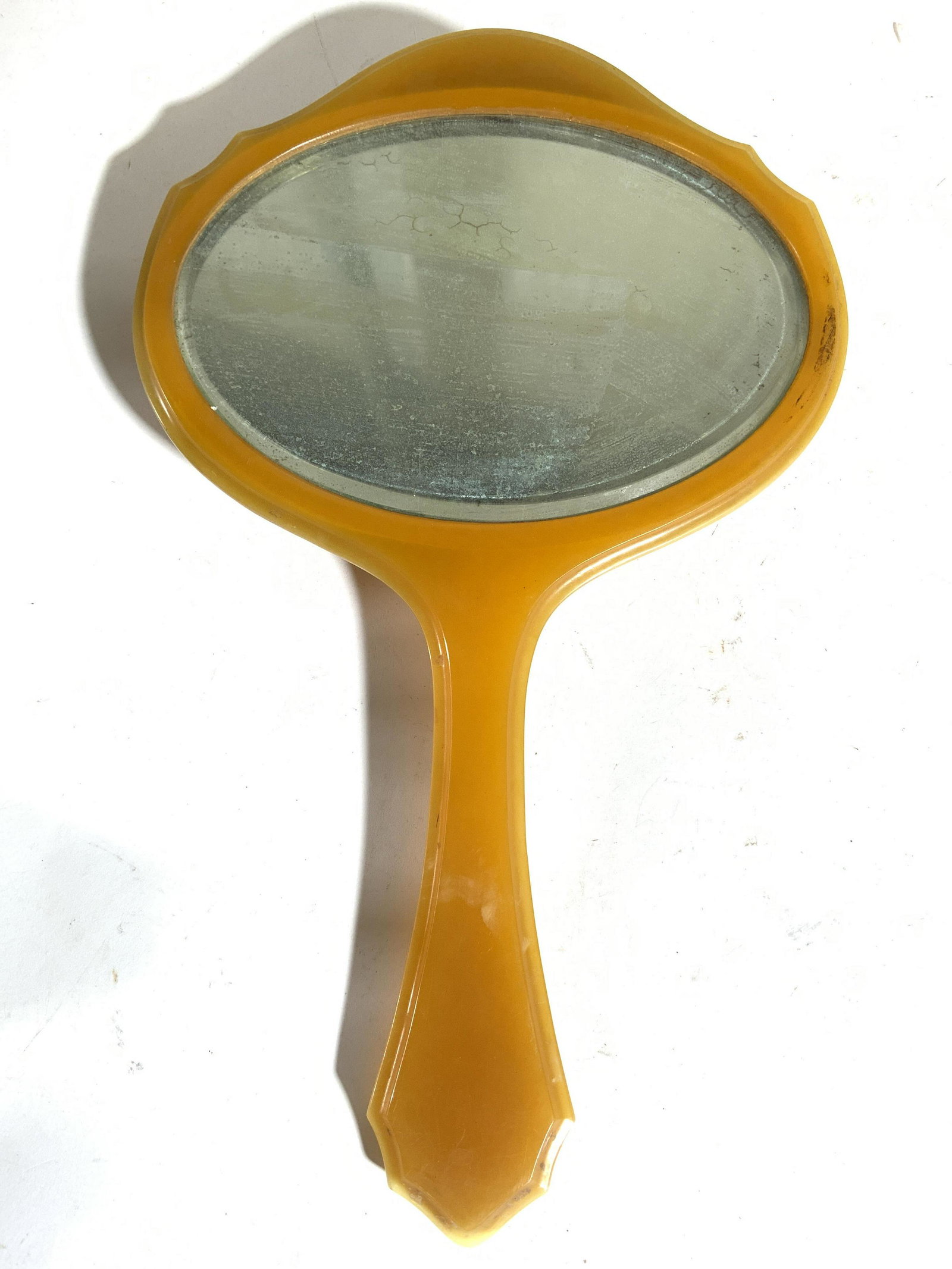Vintage Bakelite Handle Hand Held Mirror (1 of 7)