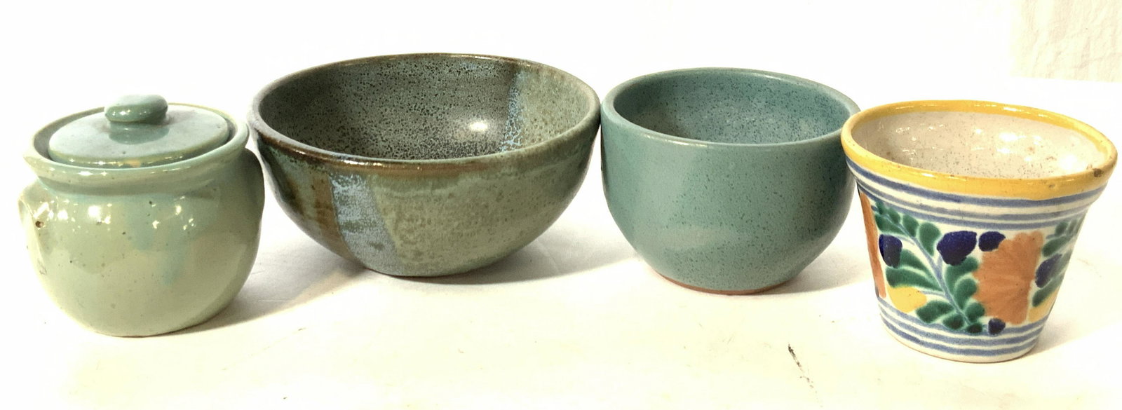 4 PCs Signed Ceramic Vessels (1 of 10)