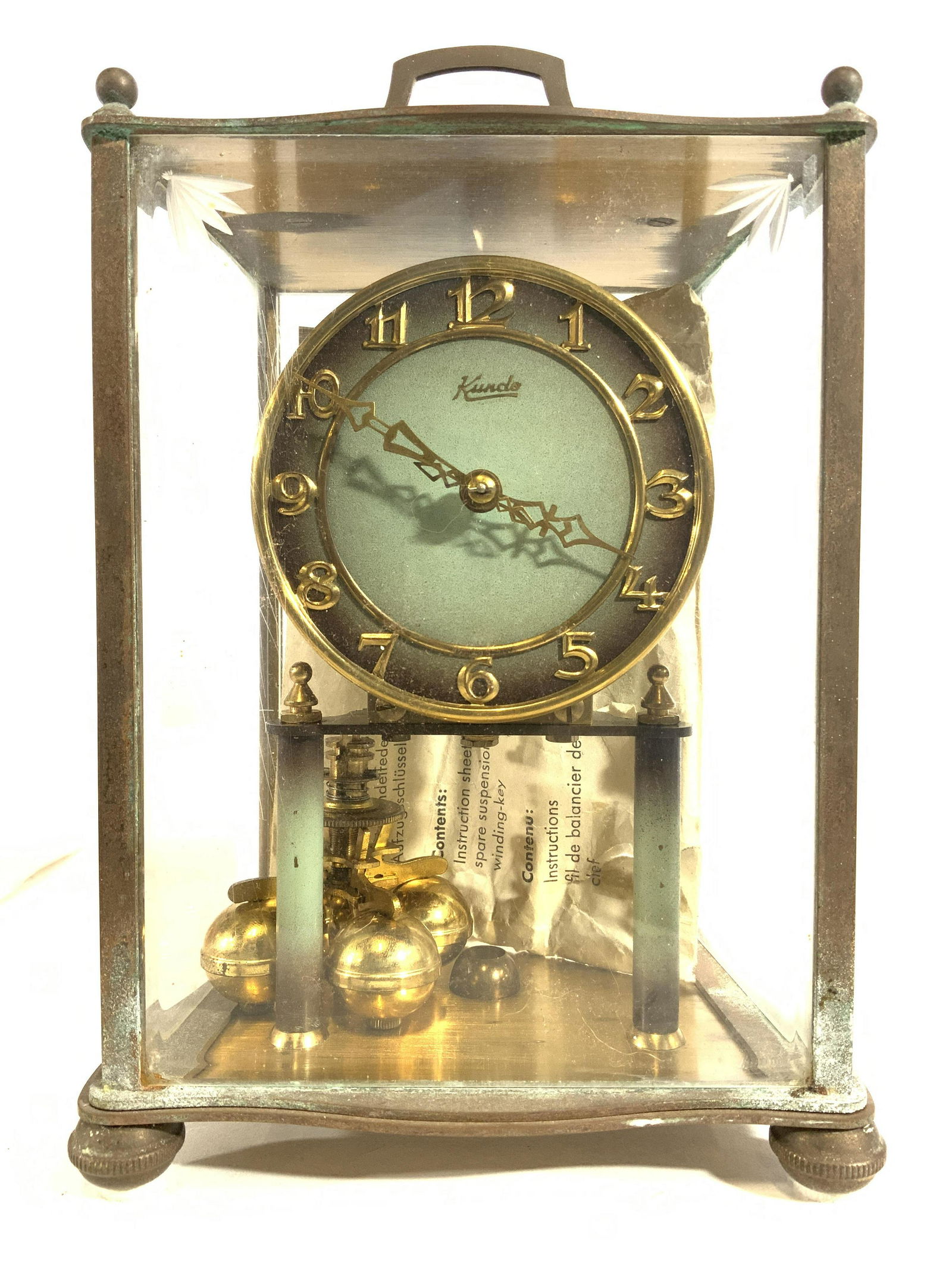 KIENINGER & OBERGFELL KUNDO Vintage Brass Clock (1 of 9)