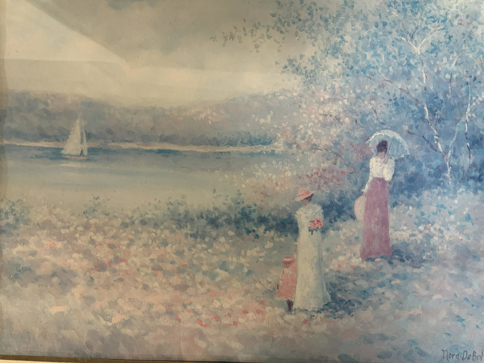 NORA DEBOLT Strolling Offset Lithograph Artwork (1 of 9)