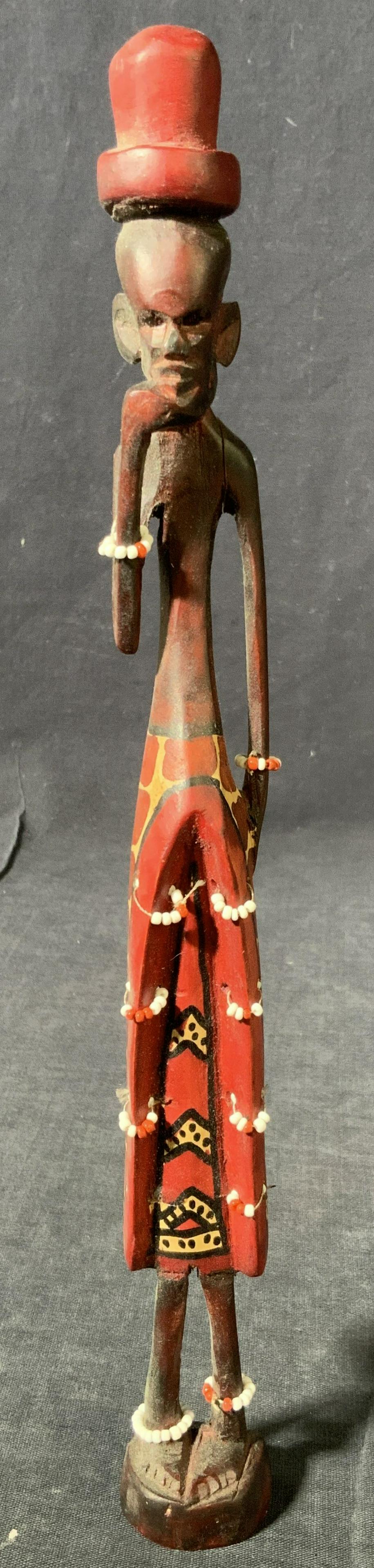 African Style Hand Carved & Painted Wooden Figure (1 of 10)