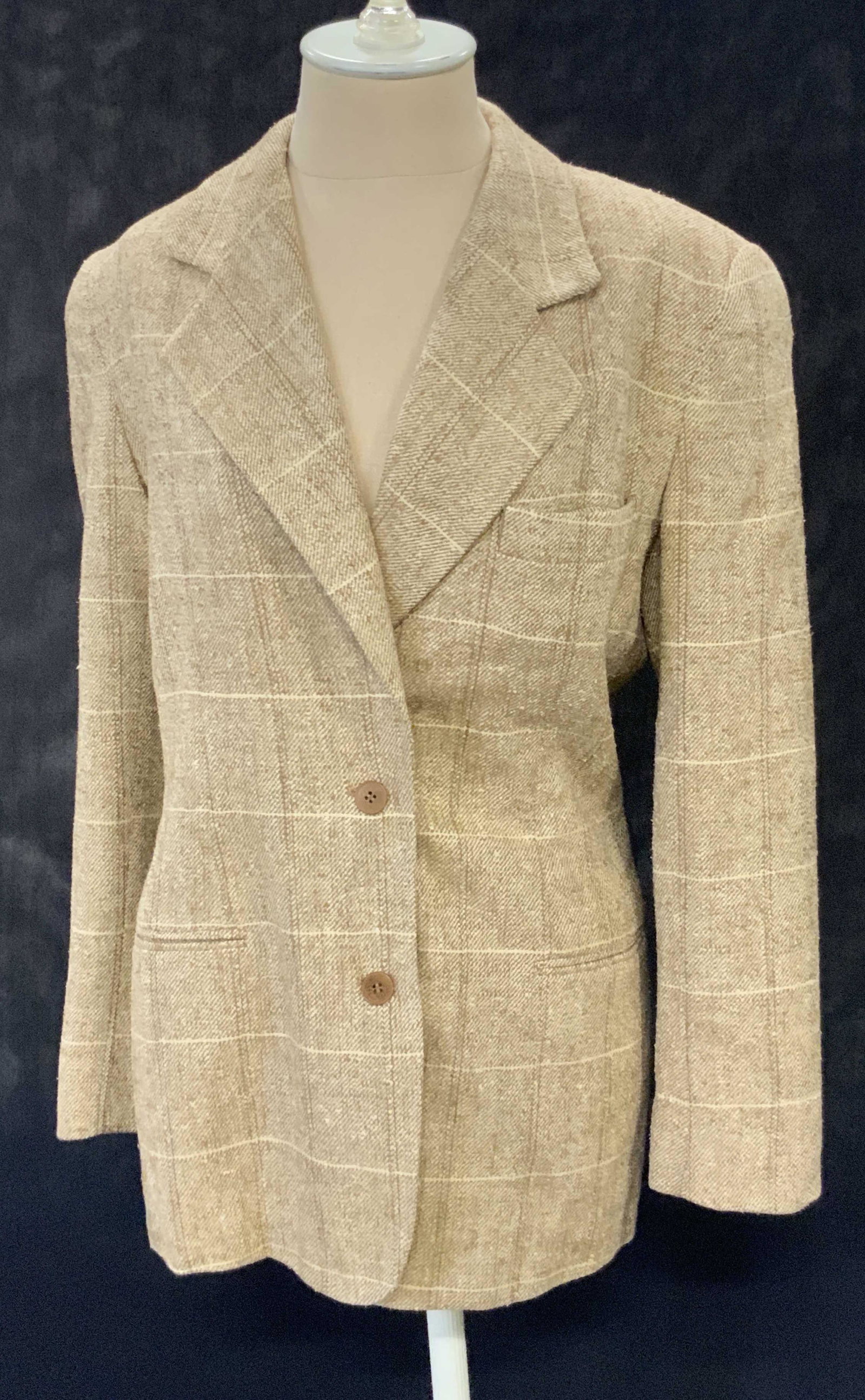 CALVIN KLEIN Vintage Brown Plaid Blazer, USA (1 of 10)