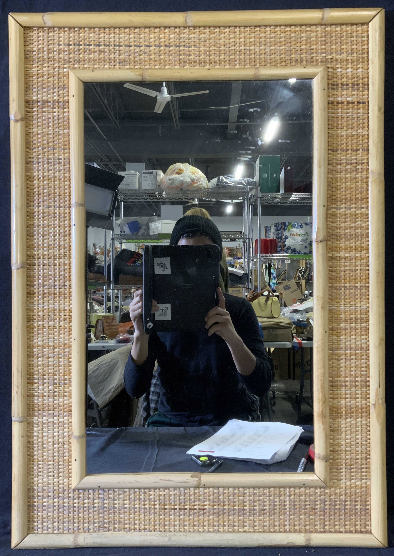 Rattan Wrapped Wall Mirror (1 of 5)