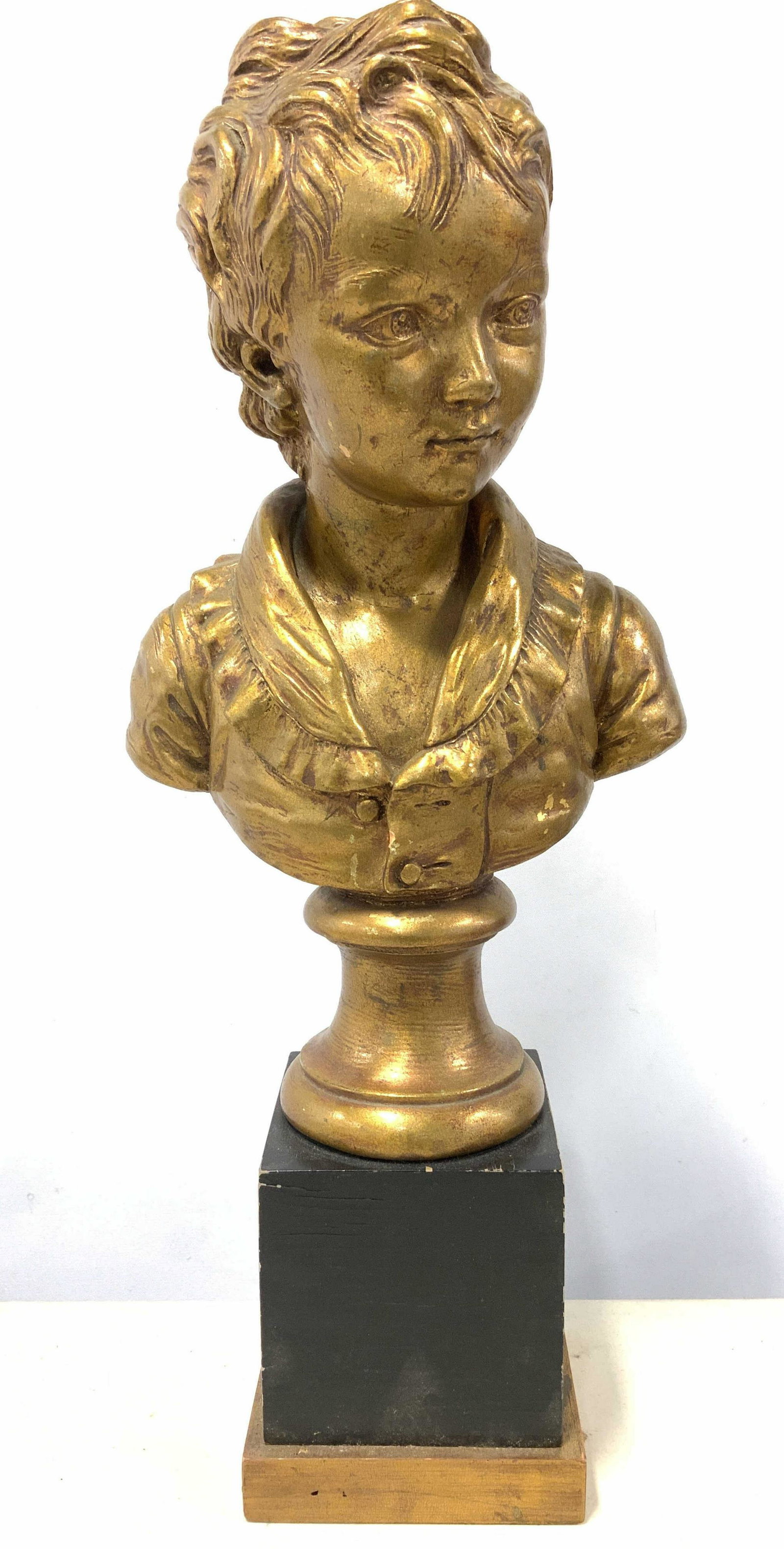 Signed HOUDON ALEXANDRE BRONGNIART Gold Leaf Bust (1 of 11)