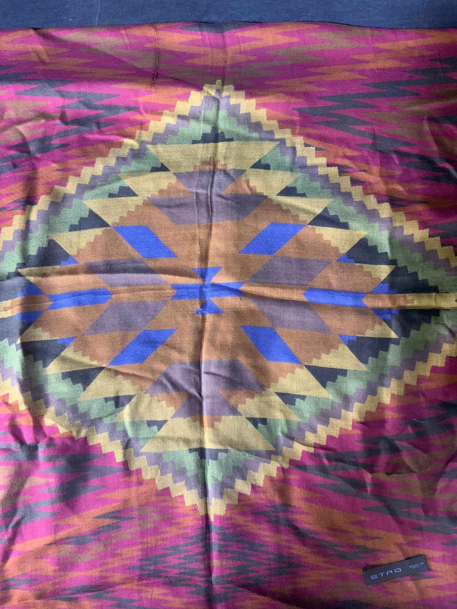 Vintage ETRO Wool & Cashmere Blend Scarf, ITALY: Luxury ETRO Wool & Cashmere Blend Scarf, ITALY, tag reads 90% wool, 19% Cashmere, measures approx 25 x 76 inches. Brand tag has fallen off, has pulled threading. Vintage Luxury Fashion, Luxury Designe