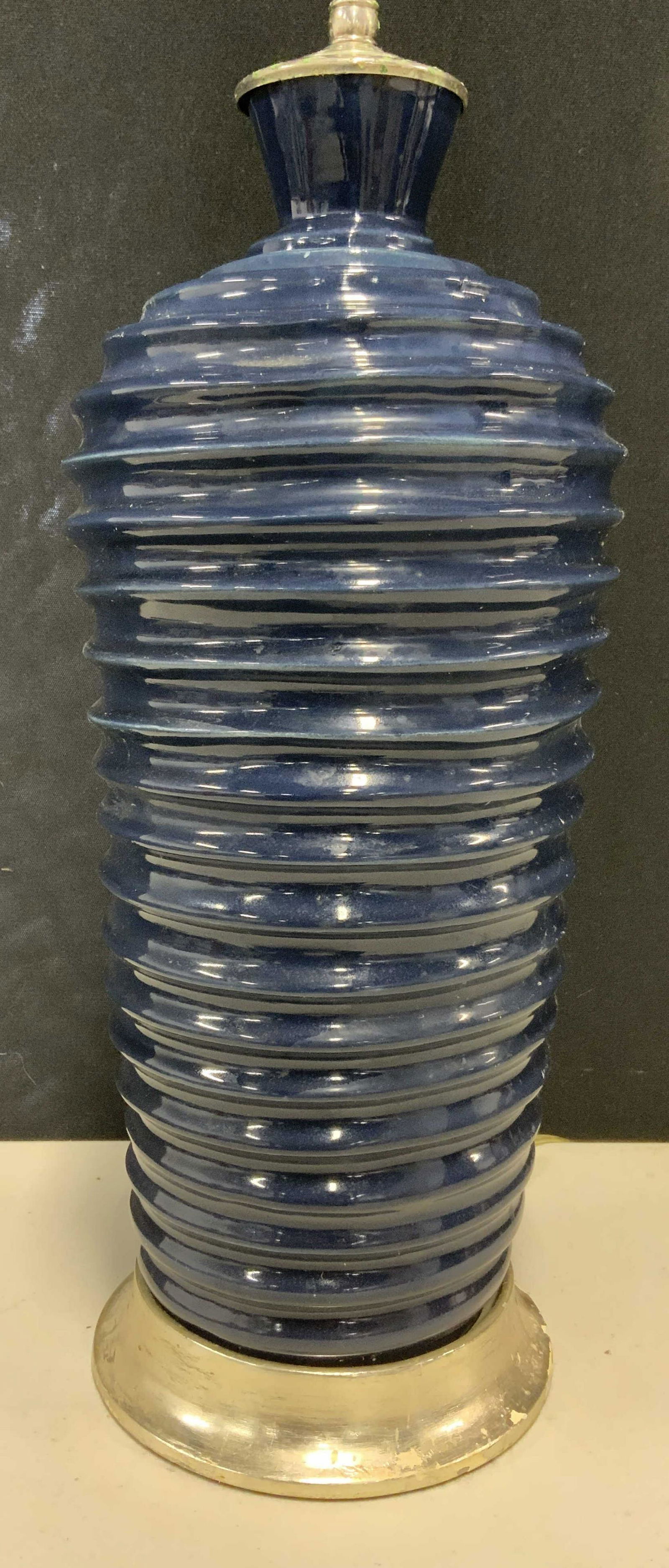 CHRISTOPHER SPITZMILLER Blue Ceramic Lamp (1 of 10)