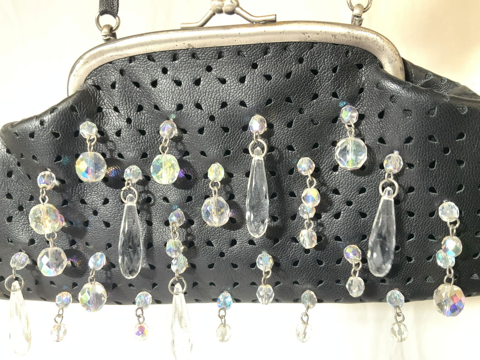 RADA BORSE LEATHER Evening Bag w Prisms, Italy (1 of 8)