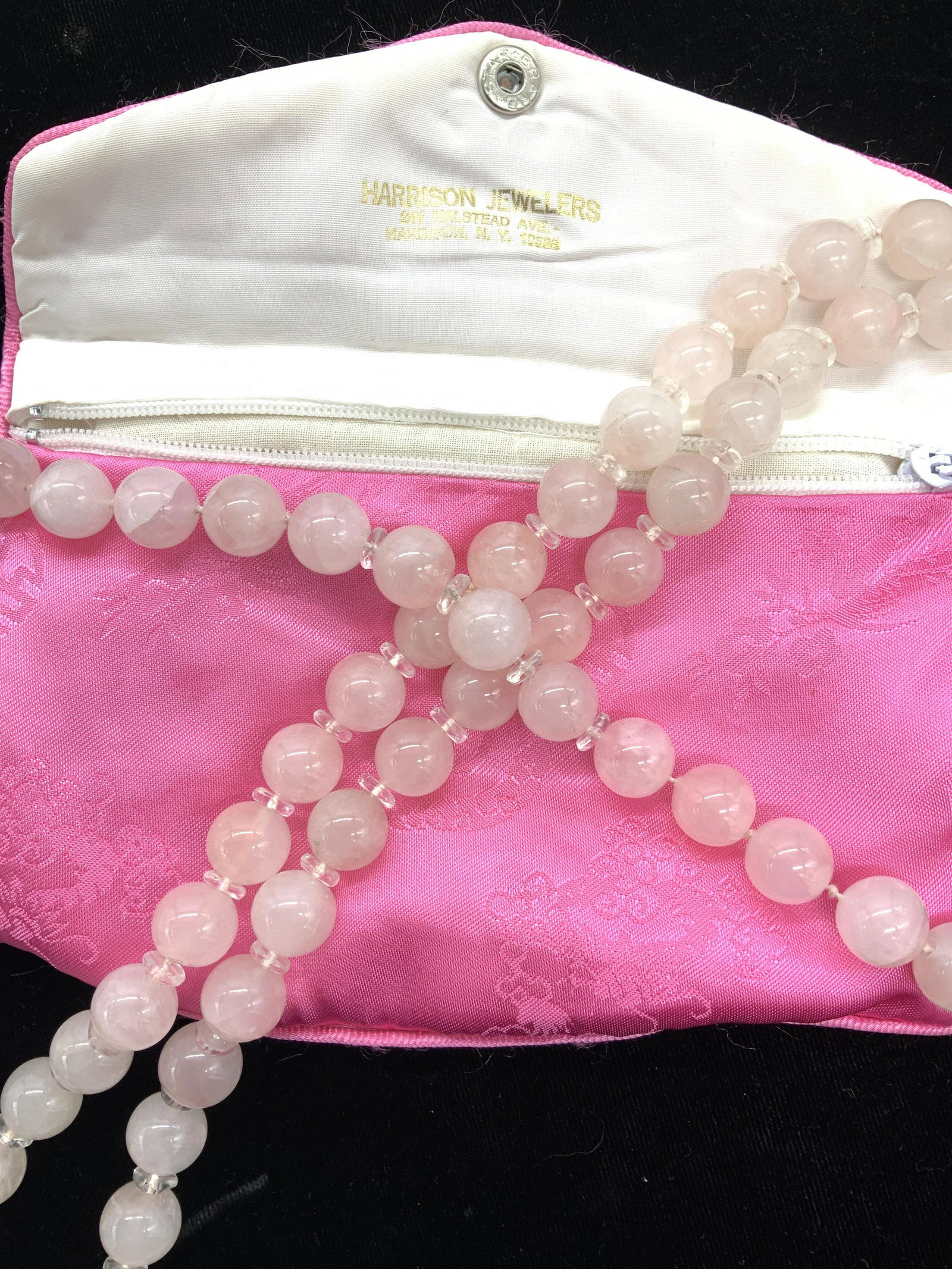 Rose Quartz Necklace and Bracelet Set, Asian Pouch (1 of 6)