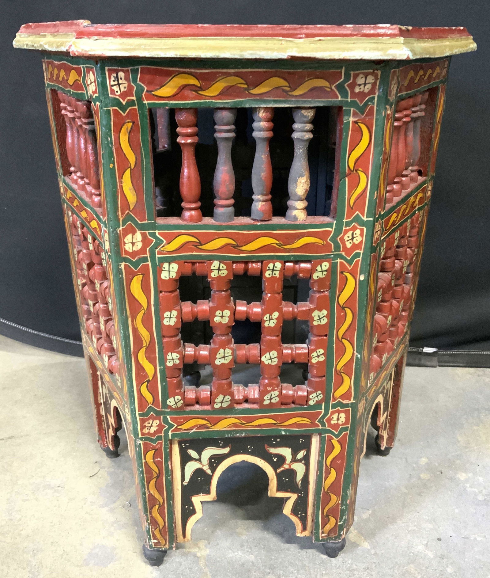 Hand Painted Tibetan Wooden Side table (1 of 10)
