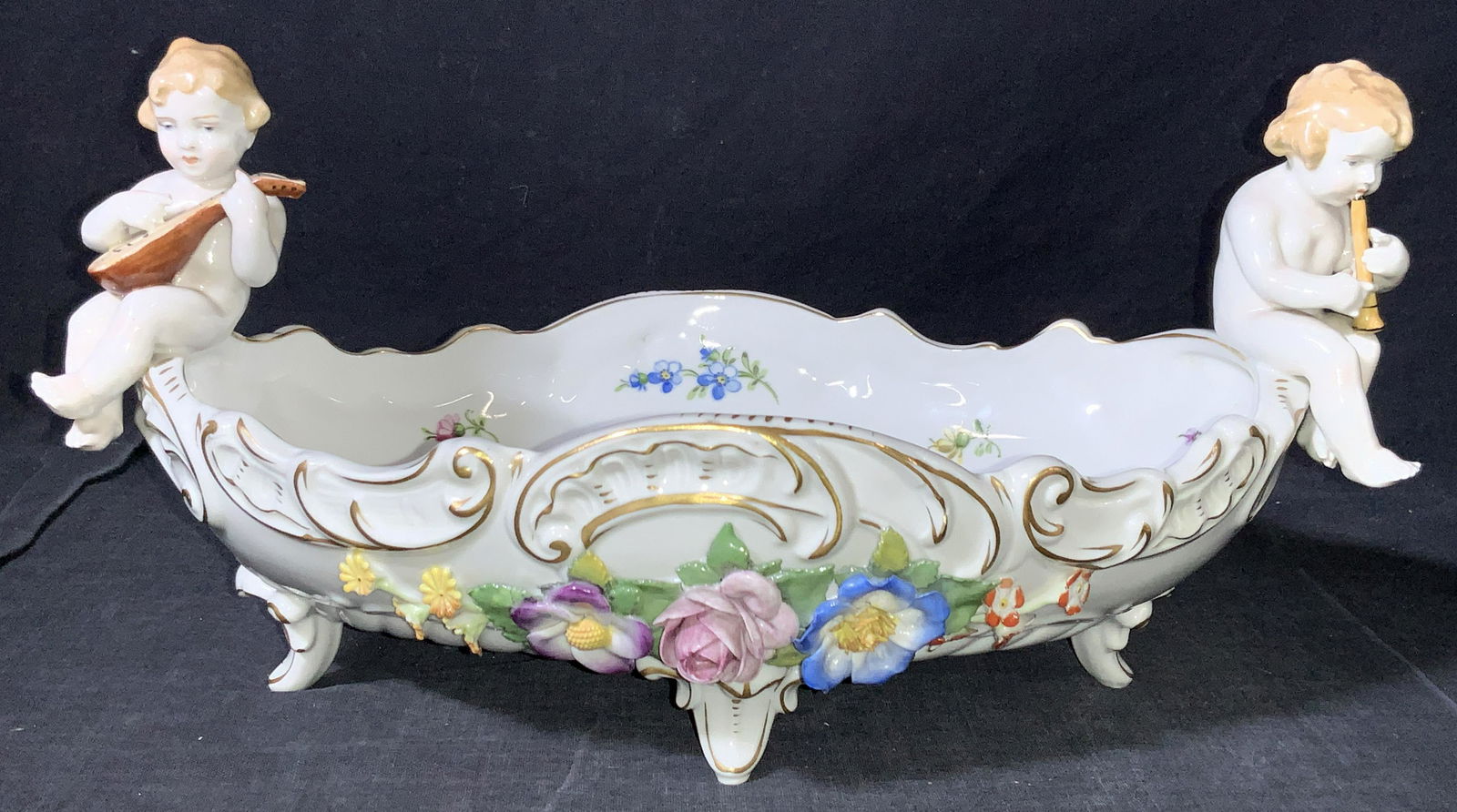 DRESDEN VNTG Porcelain Cherub Centerpiece Bowl (1 of 11)