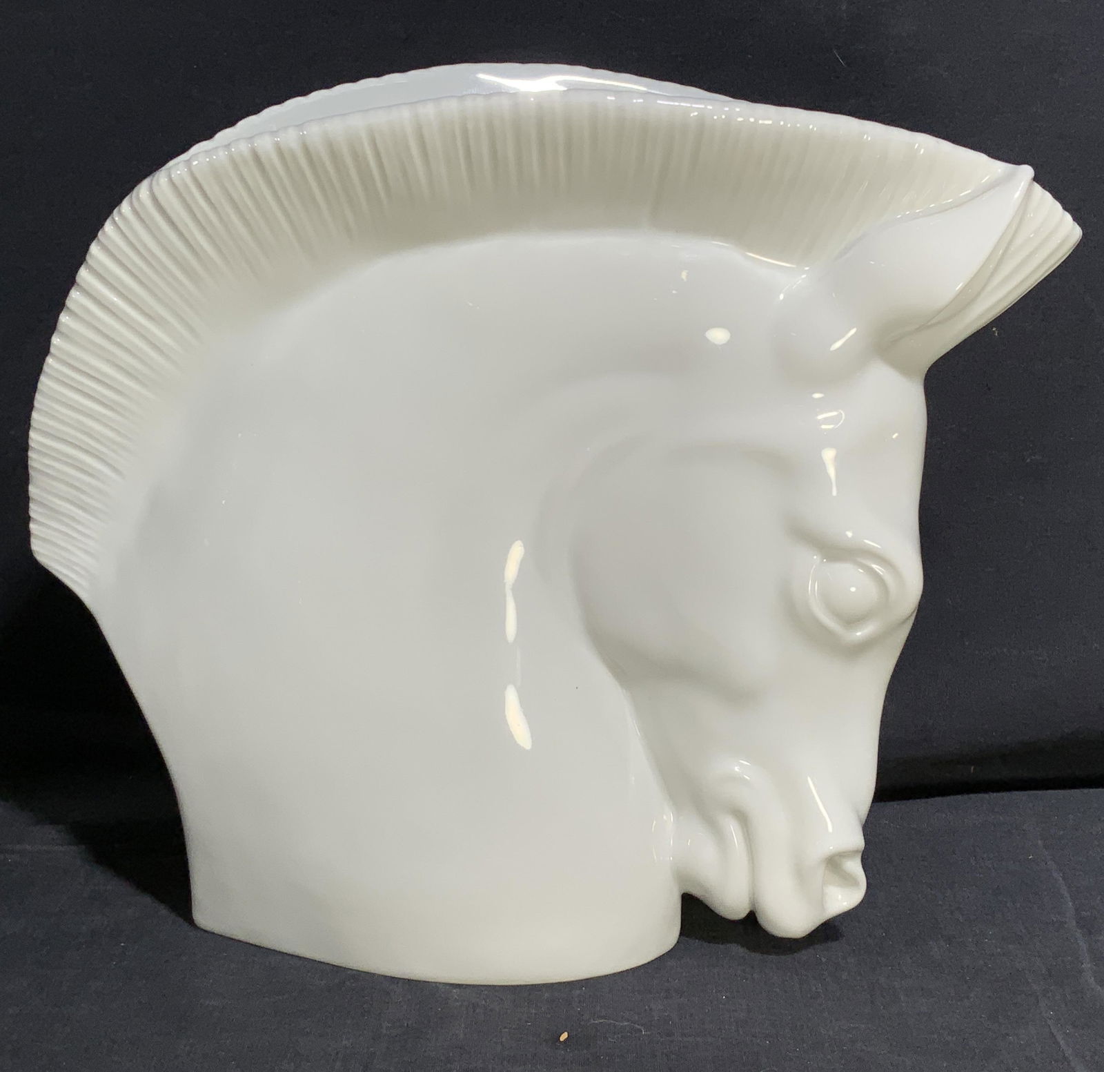 ROYAL WORCESTER Blanc Porcelain Horse Head Vase (1 of 6)