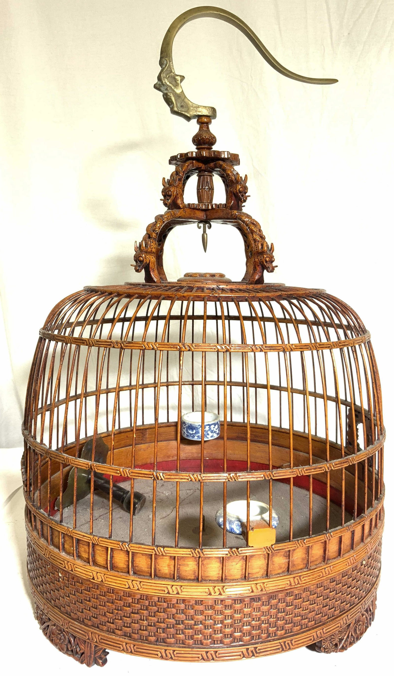 Vintage Intricately Carved Bird Cage (1 of 12)