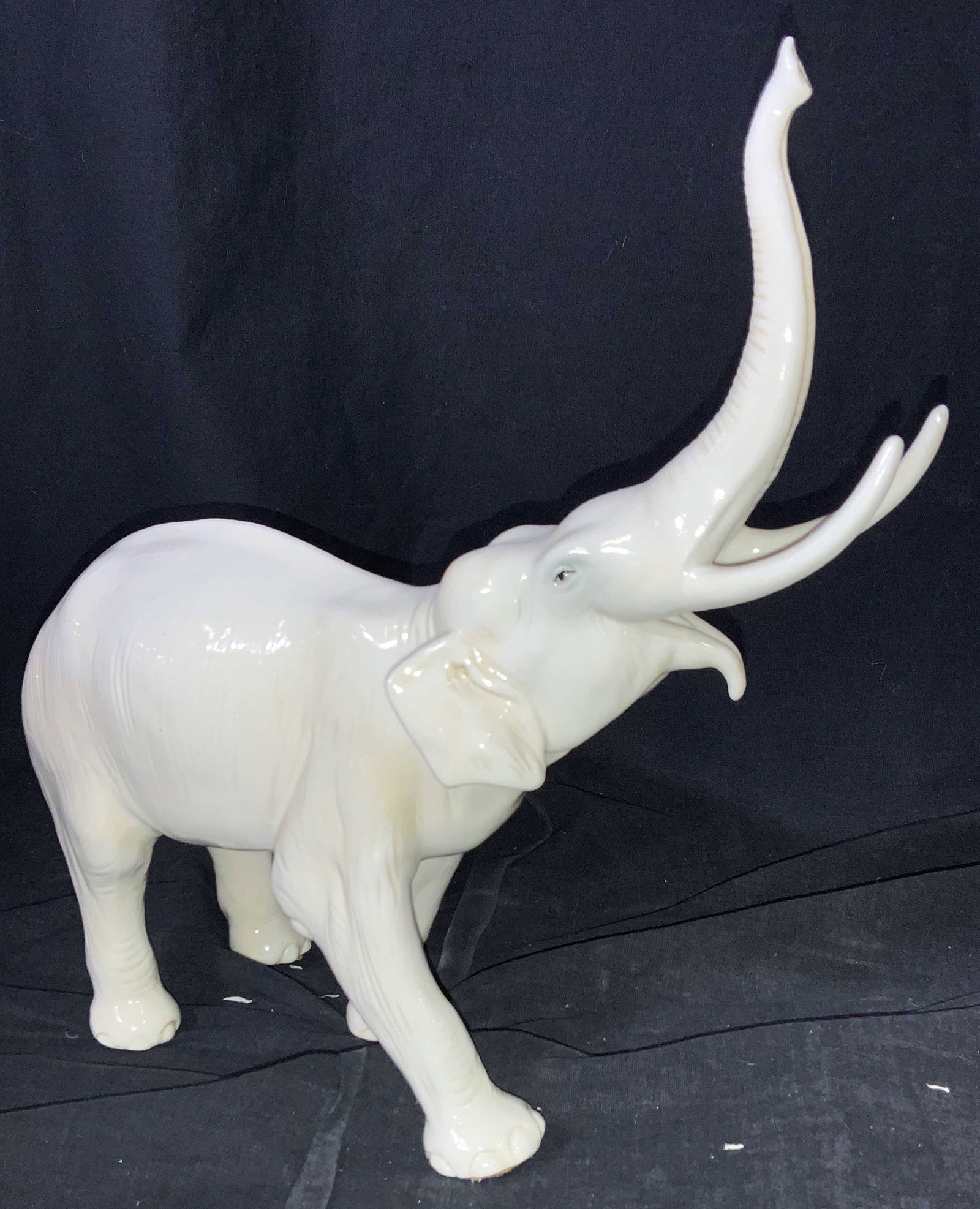Glazed Porcelain Elephant Figural, Hallmarked (1 of 8)