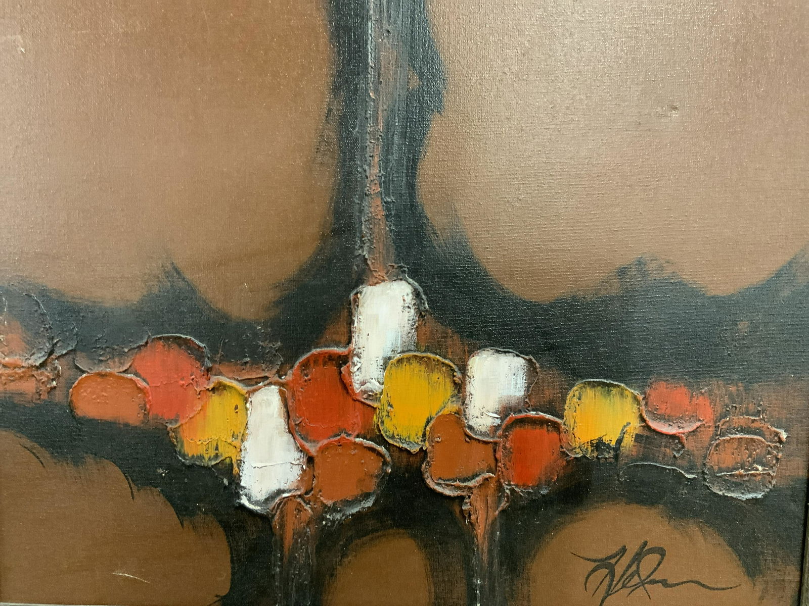 HELEN Signed Abstract Oil on Canvas (1 of 11)