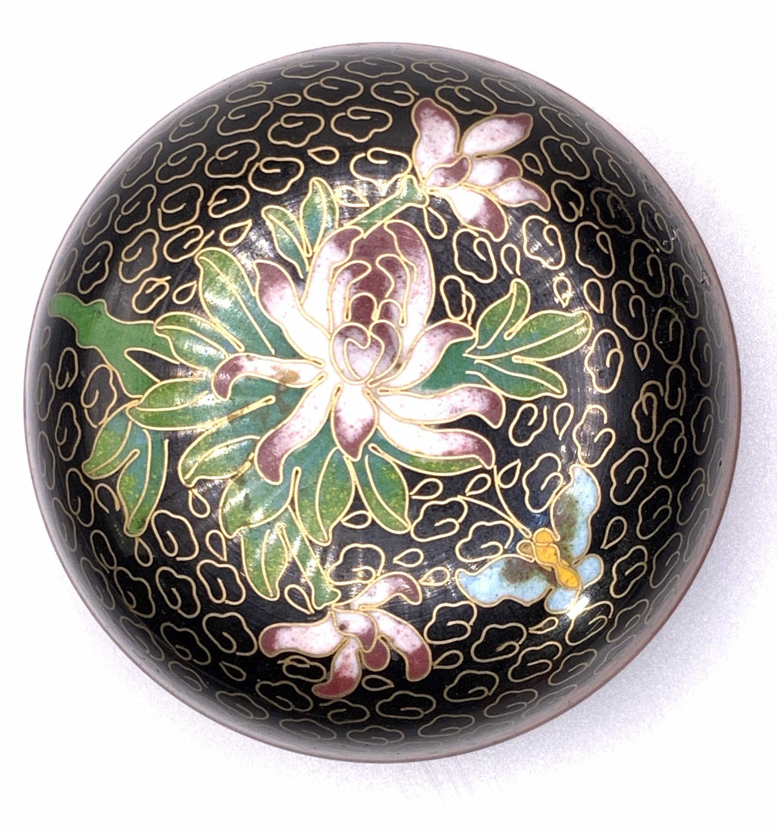Vintage Asian Cloisonne Trinket Box, Lidded (1 of 12)