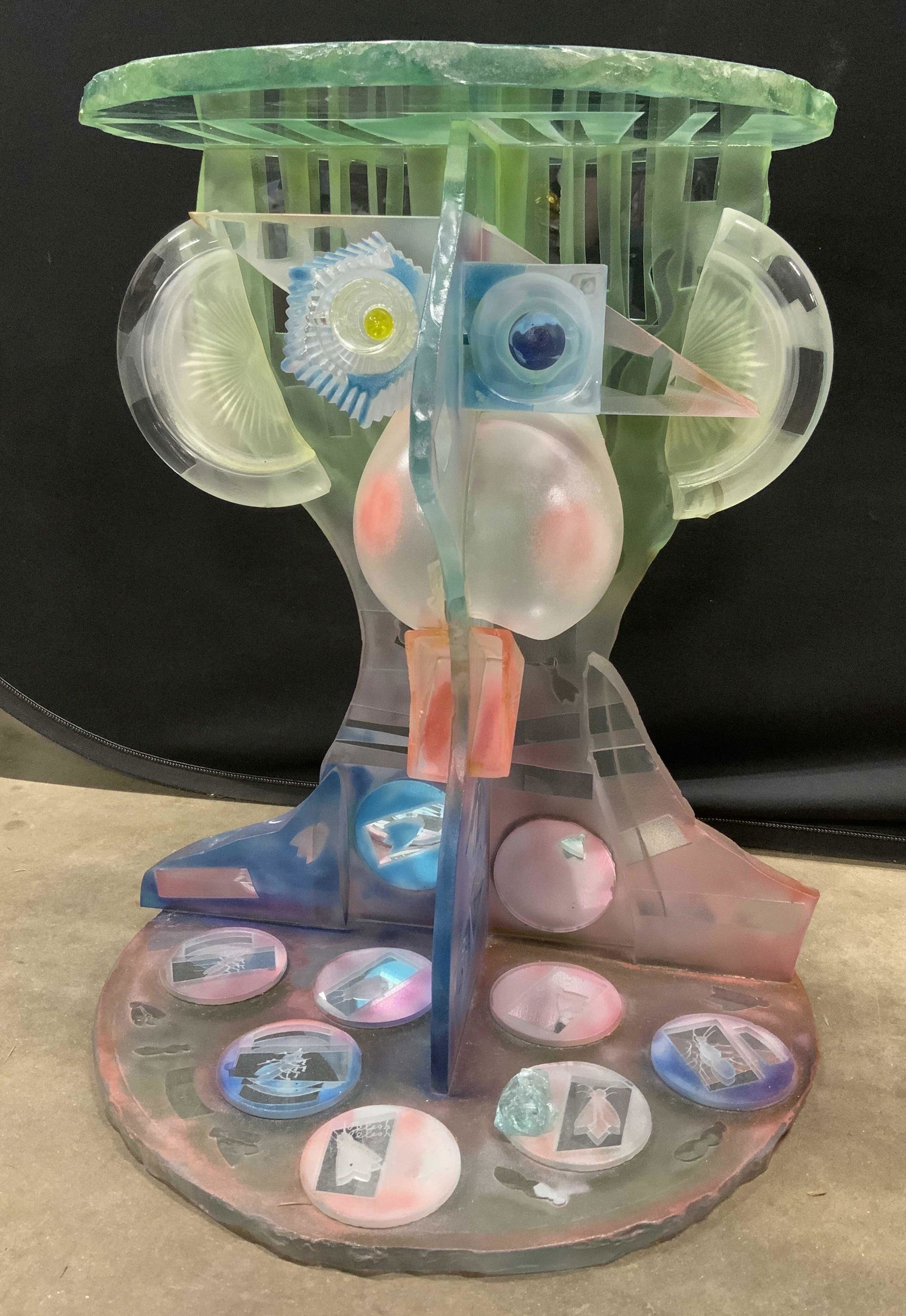Signed SUSAN PELISH Art Glass Sculptural Table (1 of 19)