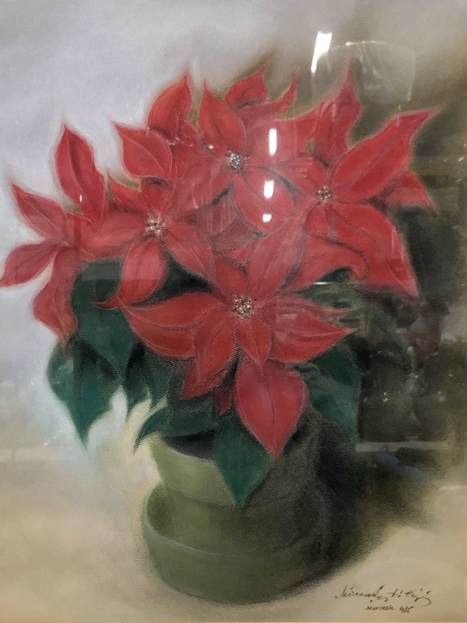 Signed Pastel Floral Still Life, Montreal (1 of 12)