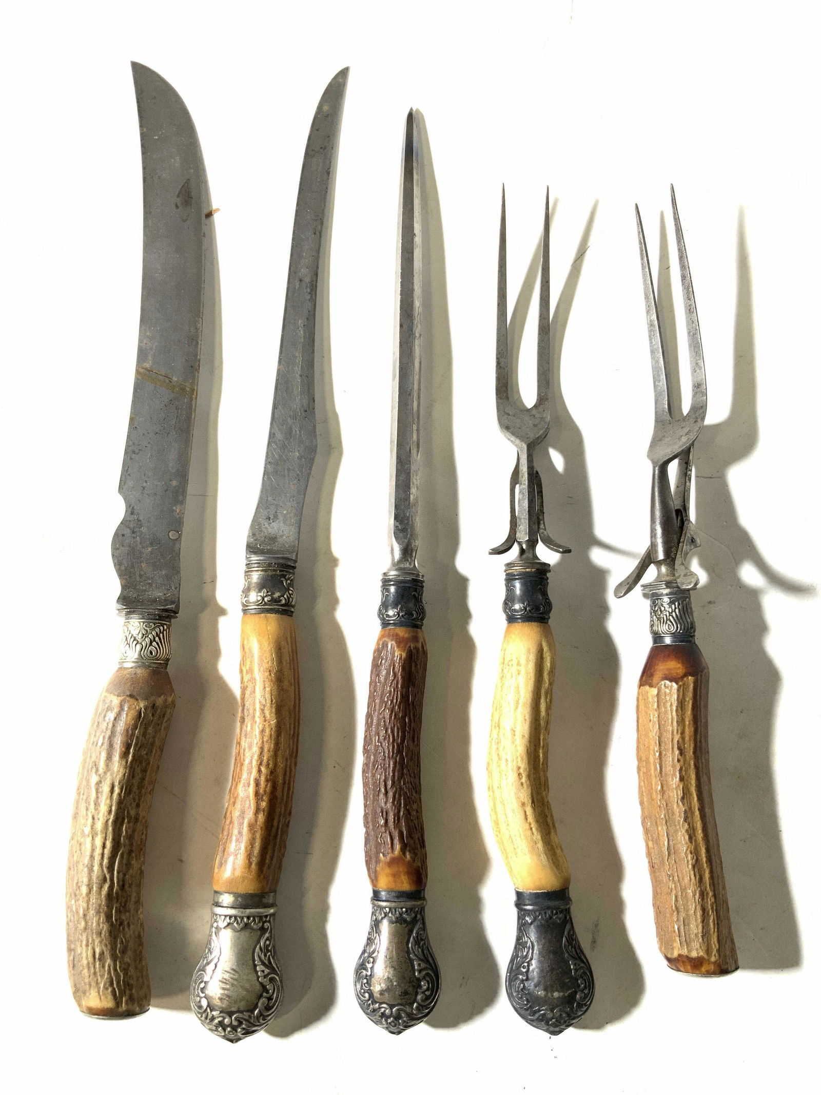 lot 5 Sterling Silver & Antler Kitchen Accessories (1 of 9)