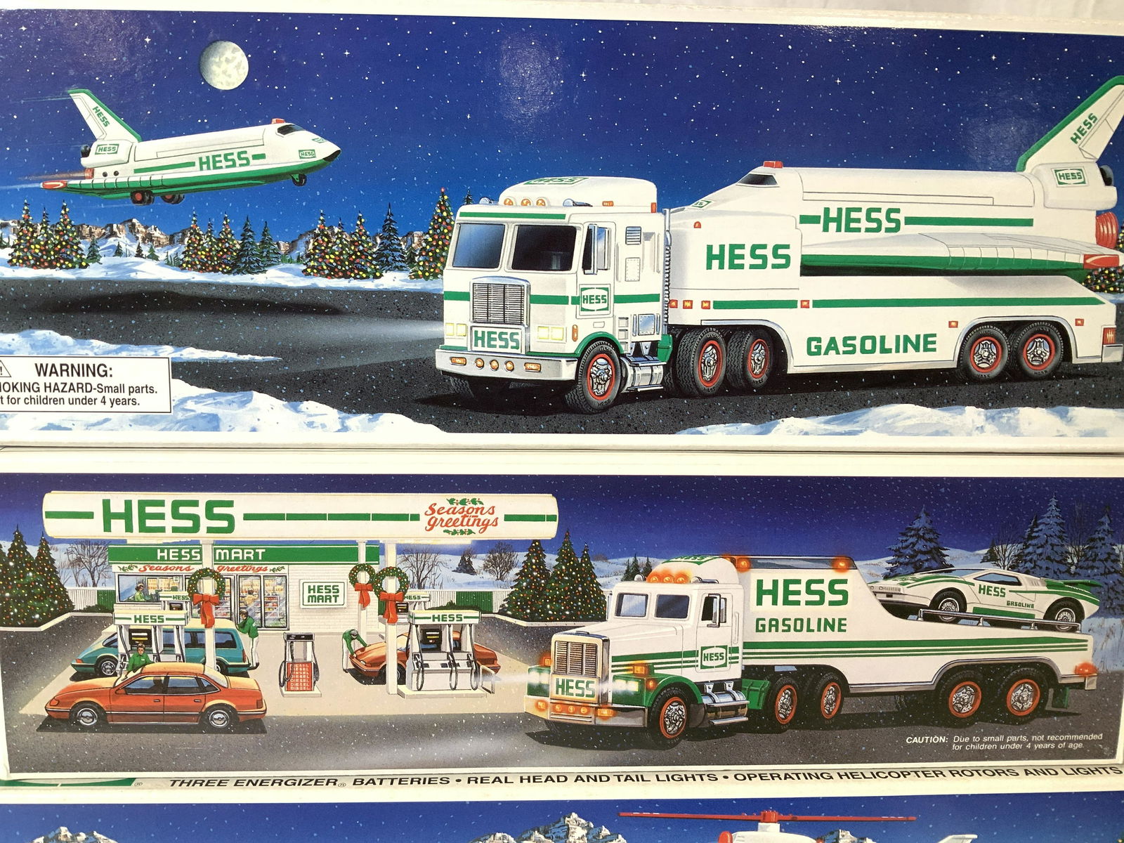 Lot 3 HESS TRUCKS w Spaceship & Copter, Org Boxes (1 of 6)