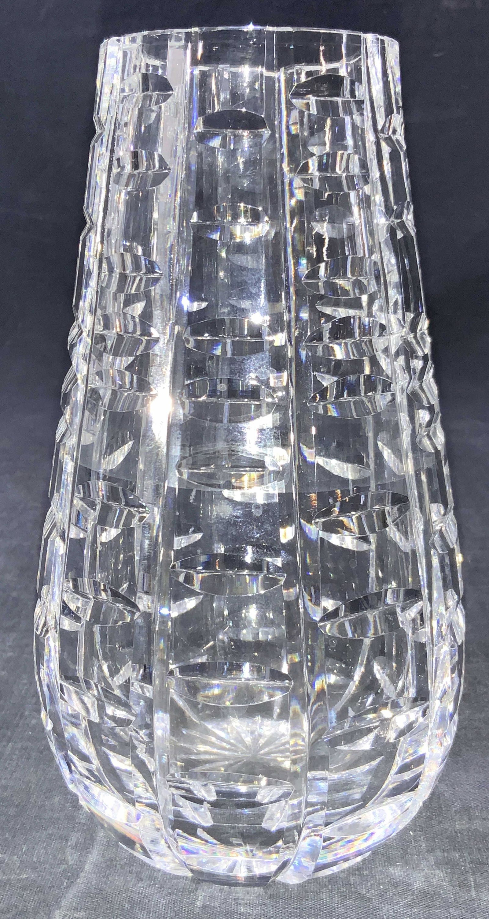 Vintage Thick Wall Cut Crystal Vase (1 of 8)
