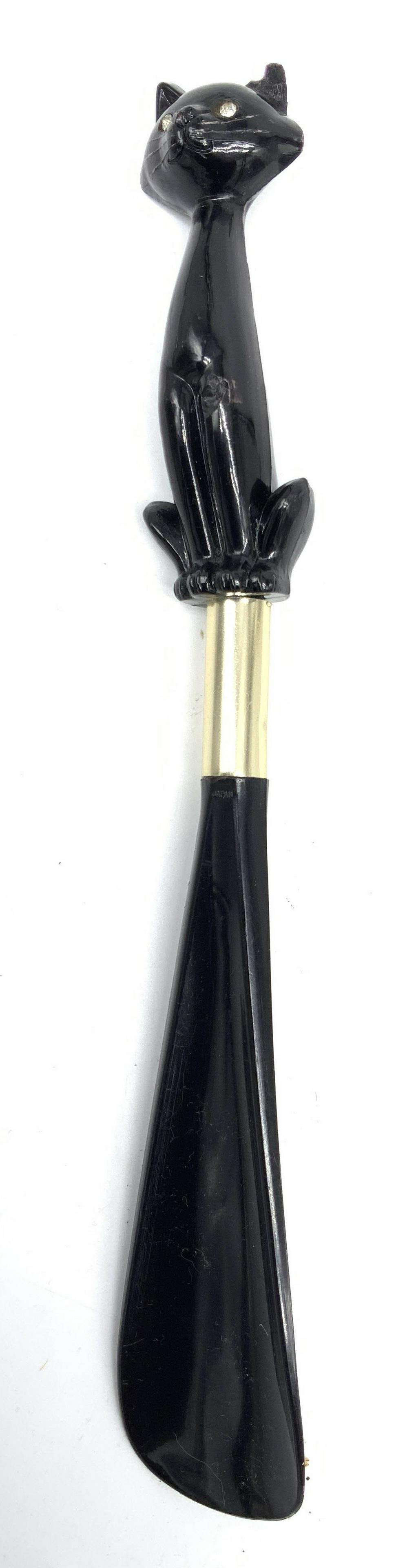 Vintage Black Cat Shoe Horn, Japan (1 of 7)