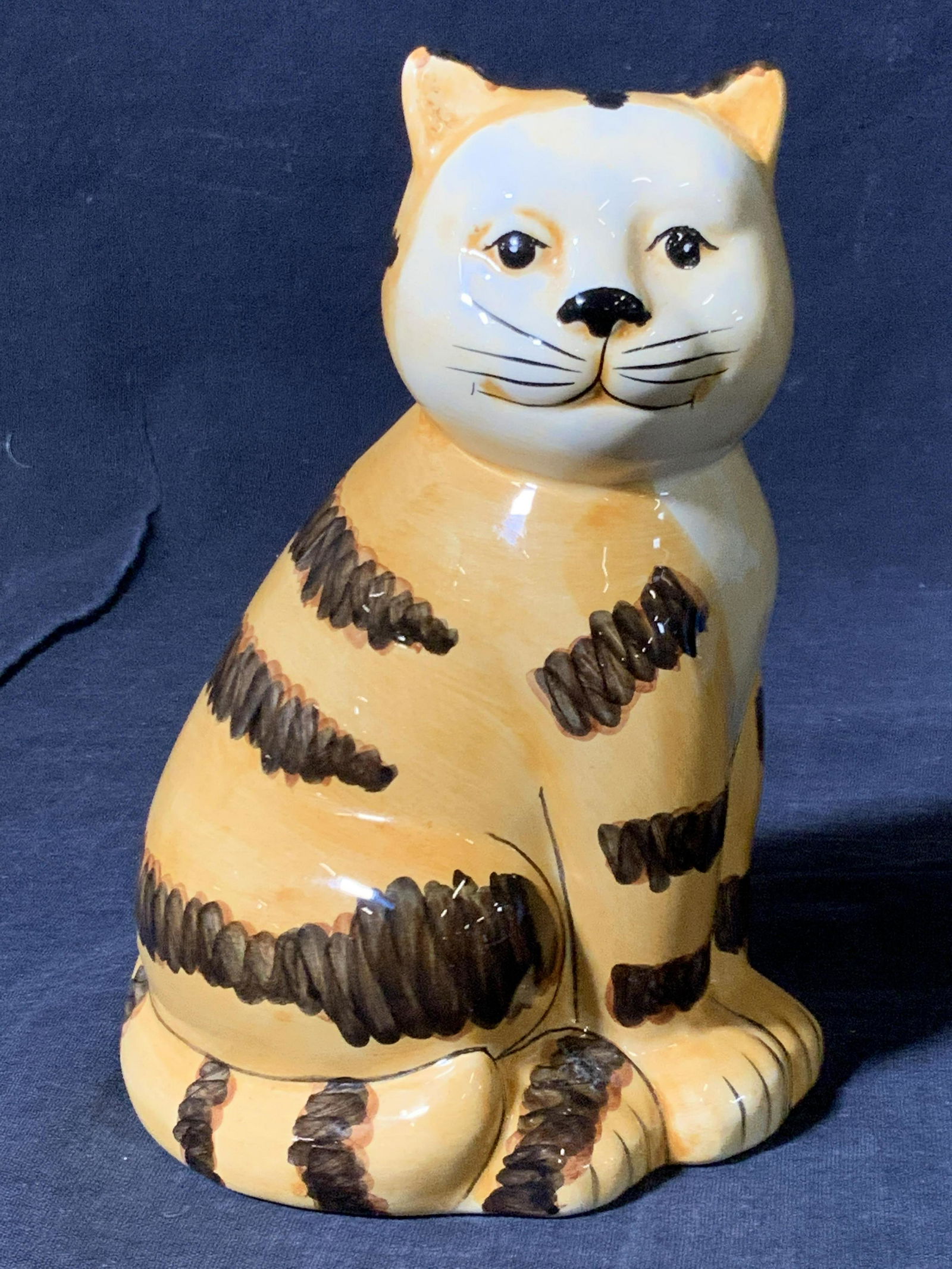 Ceramic Orange Tabby Cat Coin Bank (1 of 8)