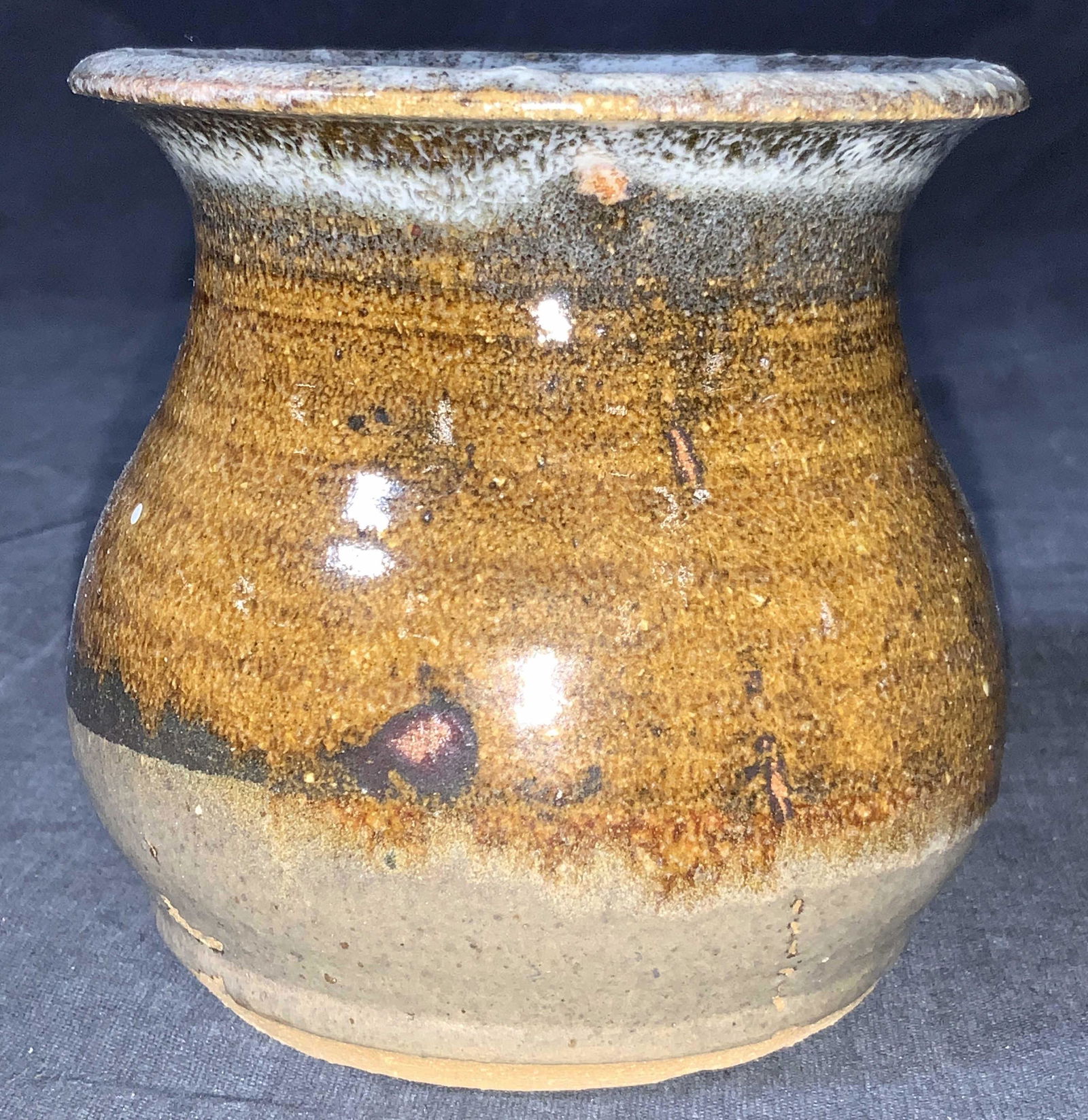 Brown Glazed Ceramic Planter (1 of 8)