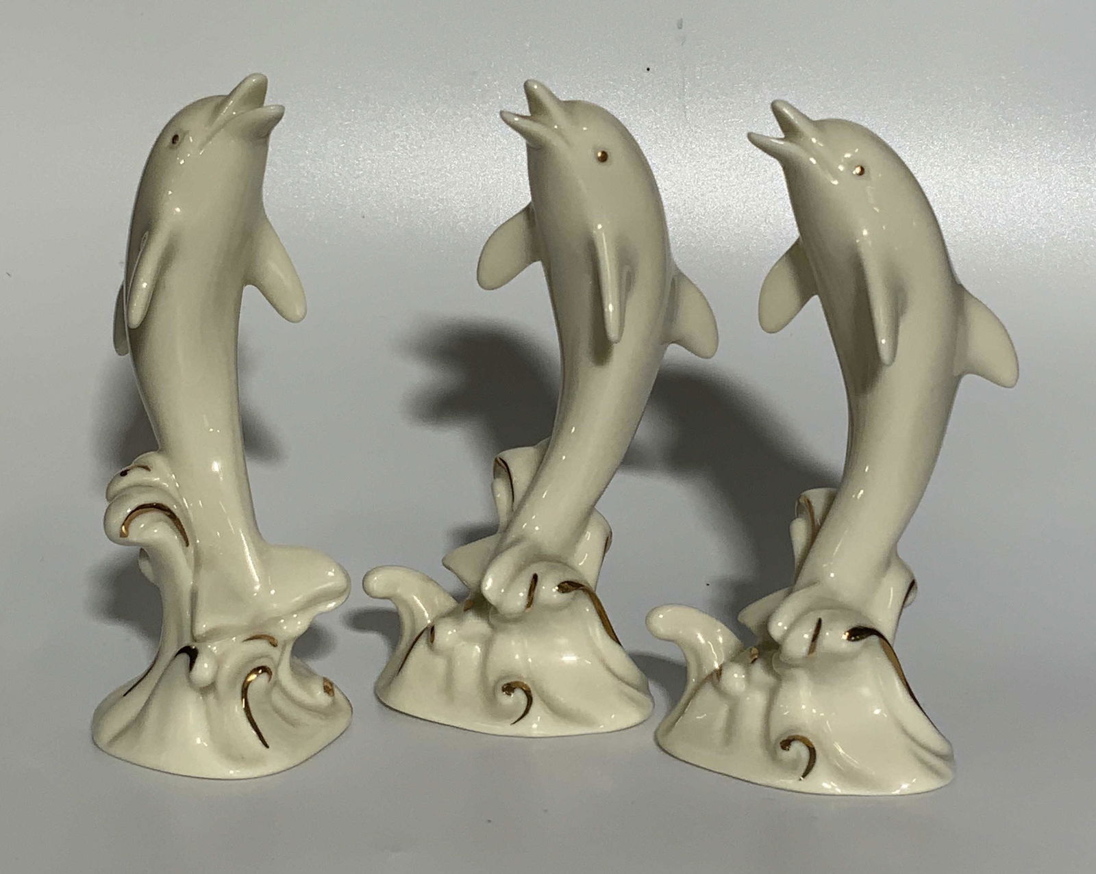Vintage lot 3 LENOX Porcelain Dolphins (1 of 6)