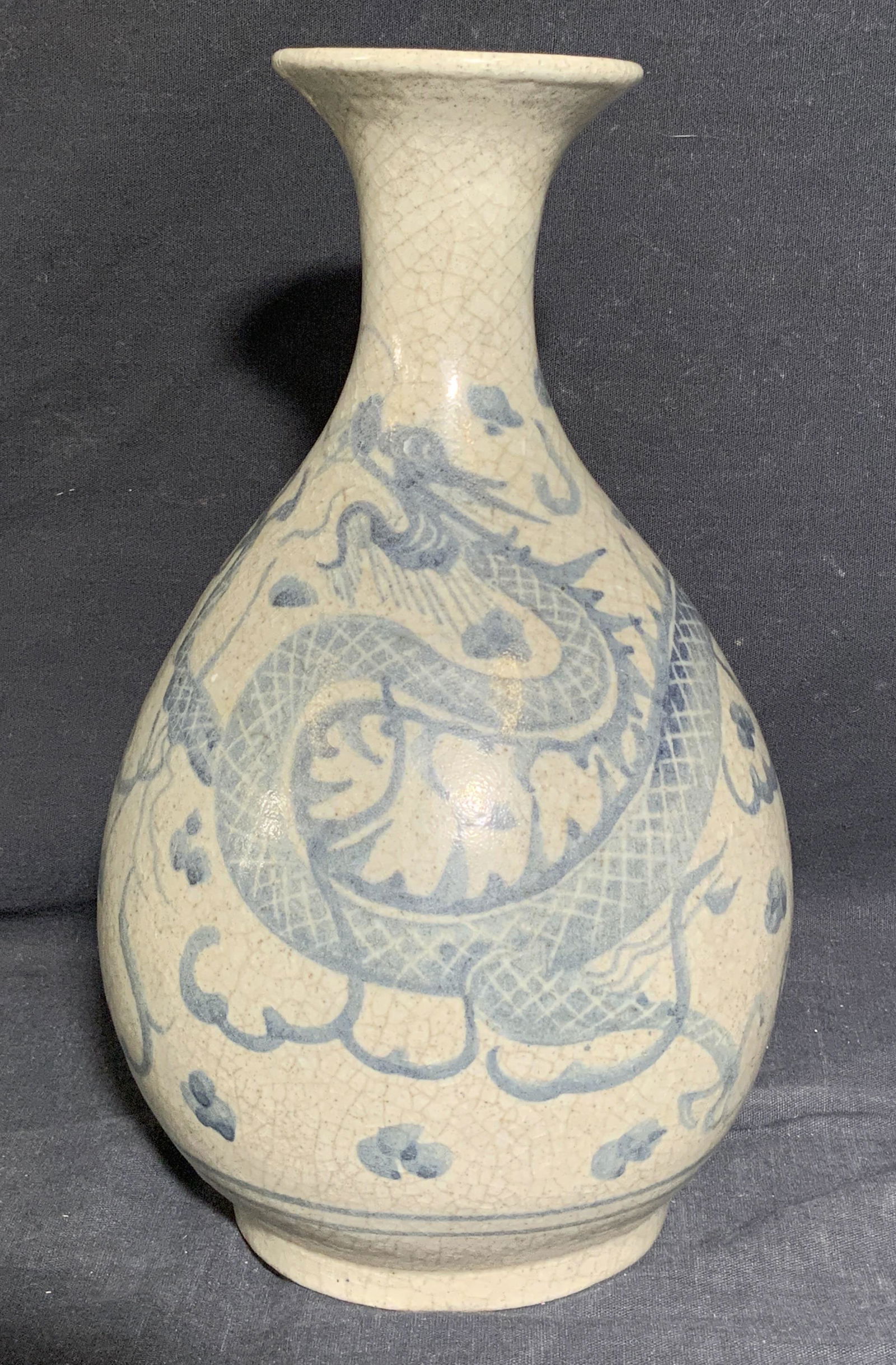 Hand Painted Ceramic Vase with Asian Dragon (1 of 7)