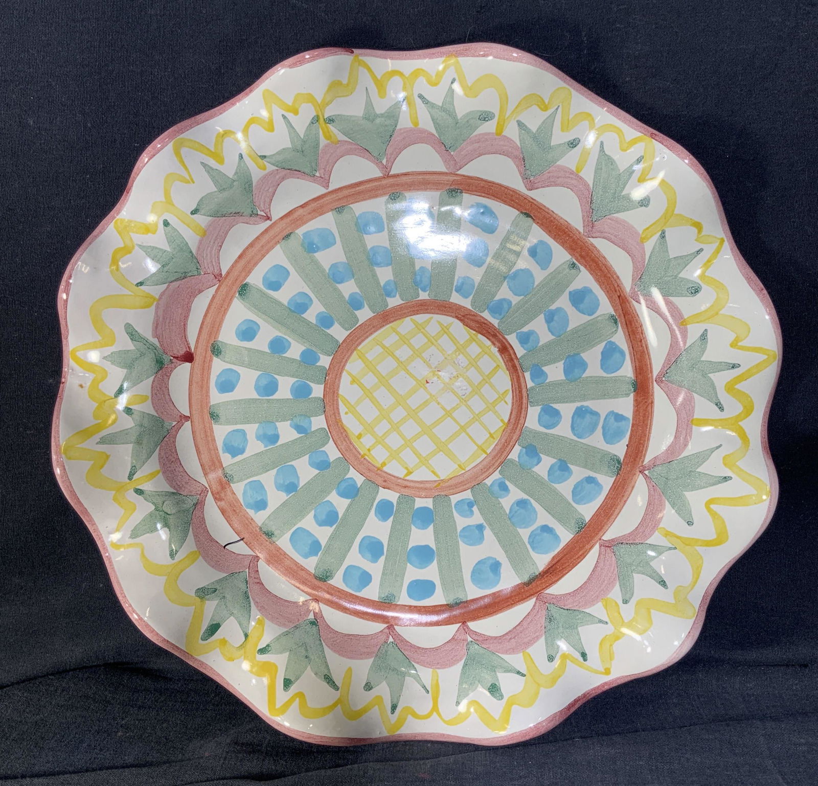 Vintage MACKENZIE CHILDS Centerpiece Plate (1 of 8)