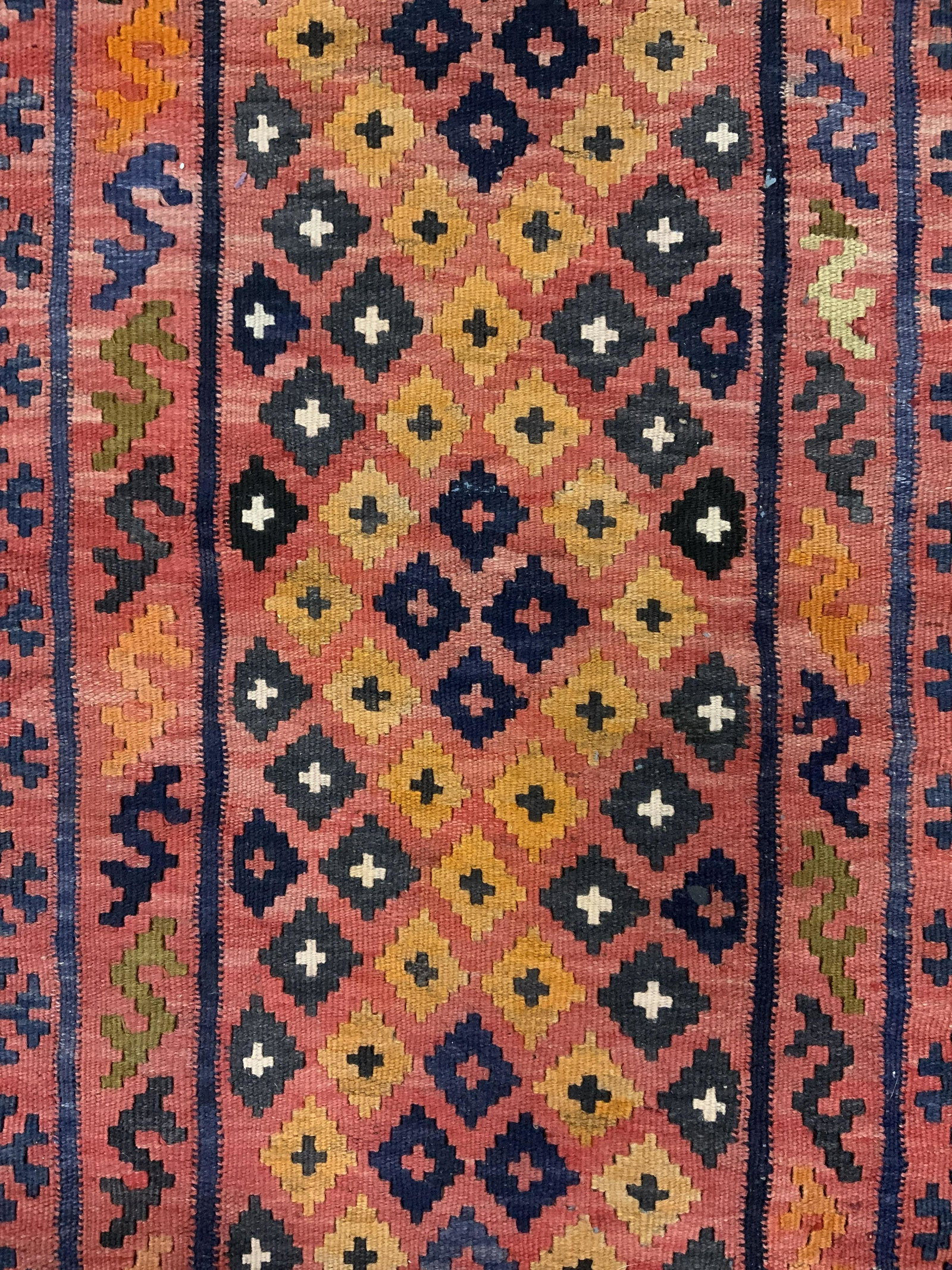 Vintage Flat Weave Wool Carpet, Pakistan (1 of 6)
