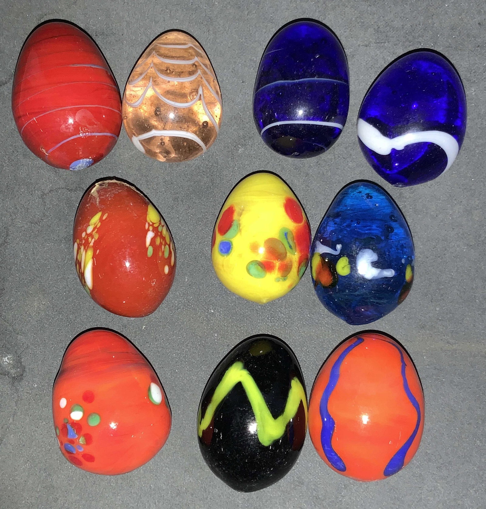 Lot10 Hand Blown Glass Eggs (1 of 5)
