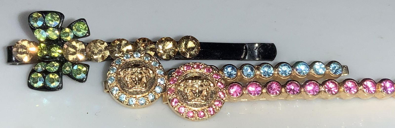 Gianni Versace Style Crystal Hair Clips, 3 (1 of 4)
