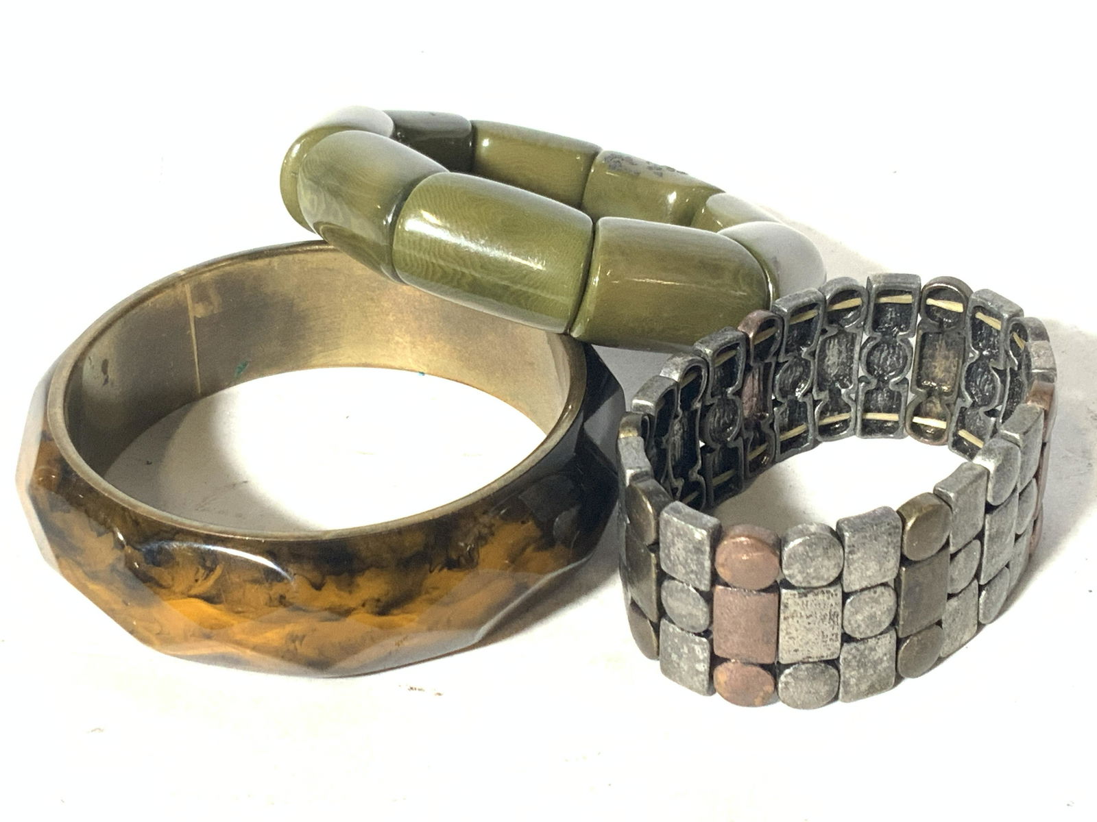 Three Metal  & Stone Bracelets & Bangles (1 of 7)