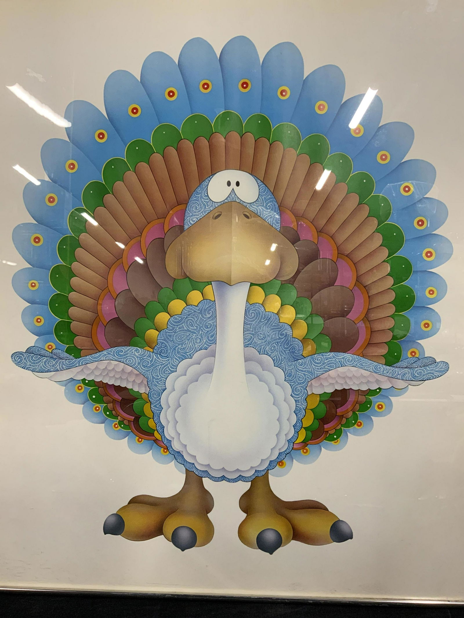 STEWART MOSKOWITZ TURKEY PEACOCK Lithograph 1977 (1 of 10)