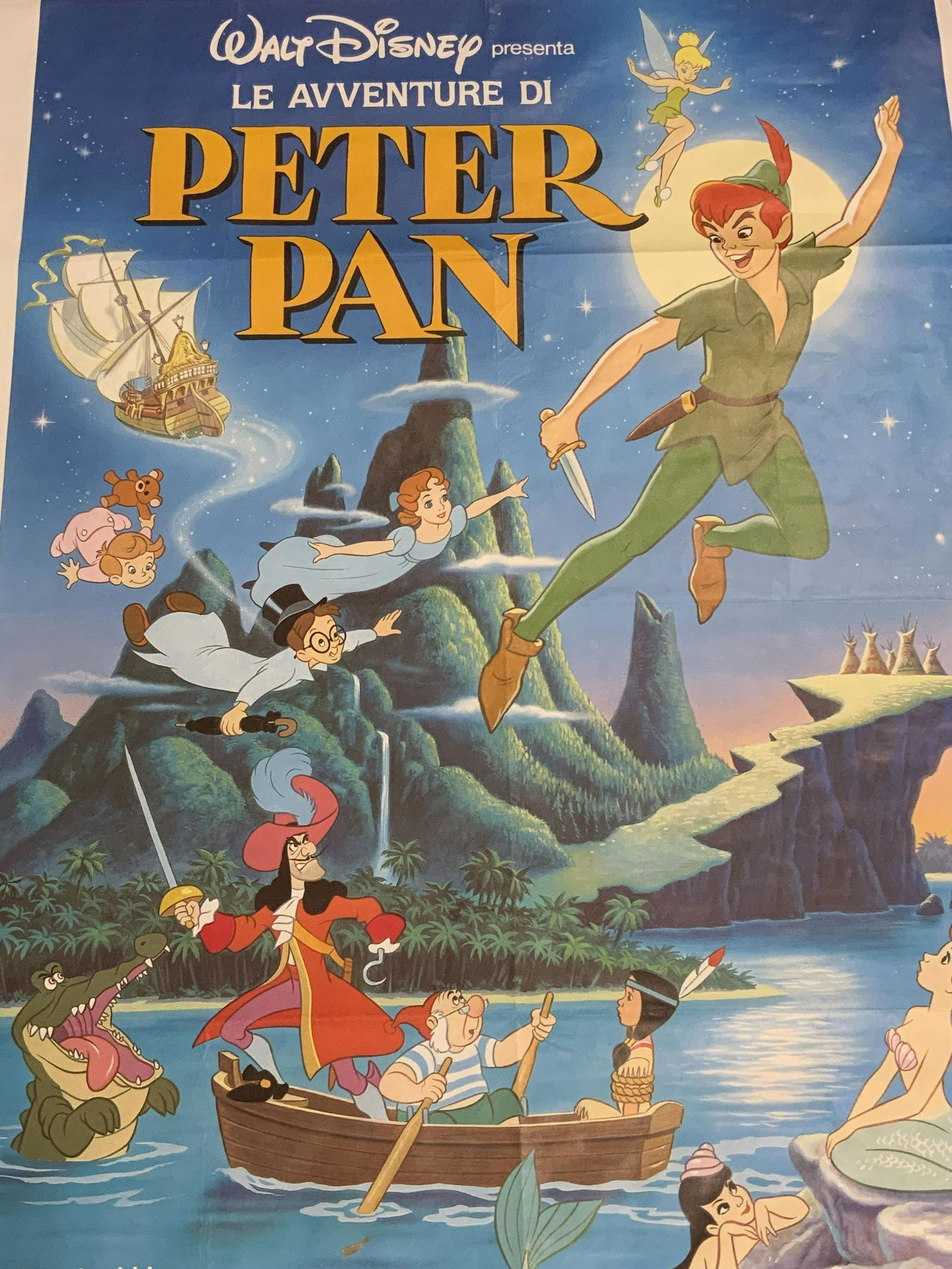 Vitge 1987 Peter Pan Re-Release Italian XL Poster (1 of 5)