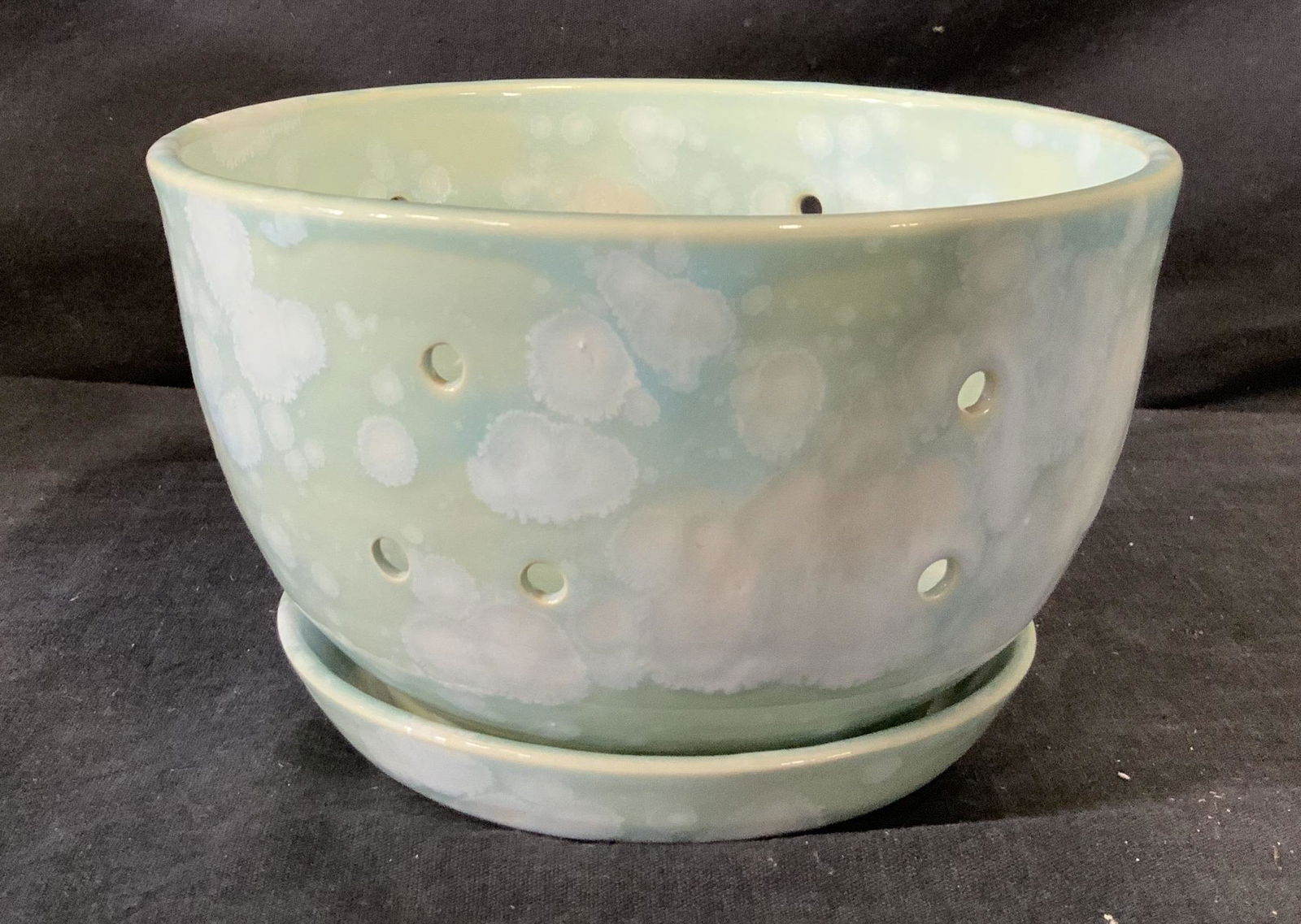 GAYLA Signed Ceramic Berry Strainer Bowl (1 of 6)