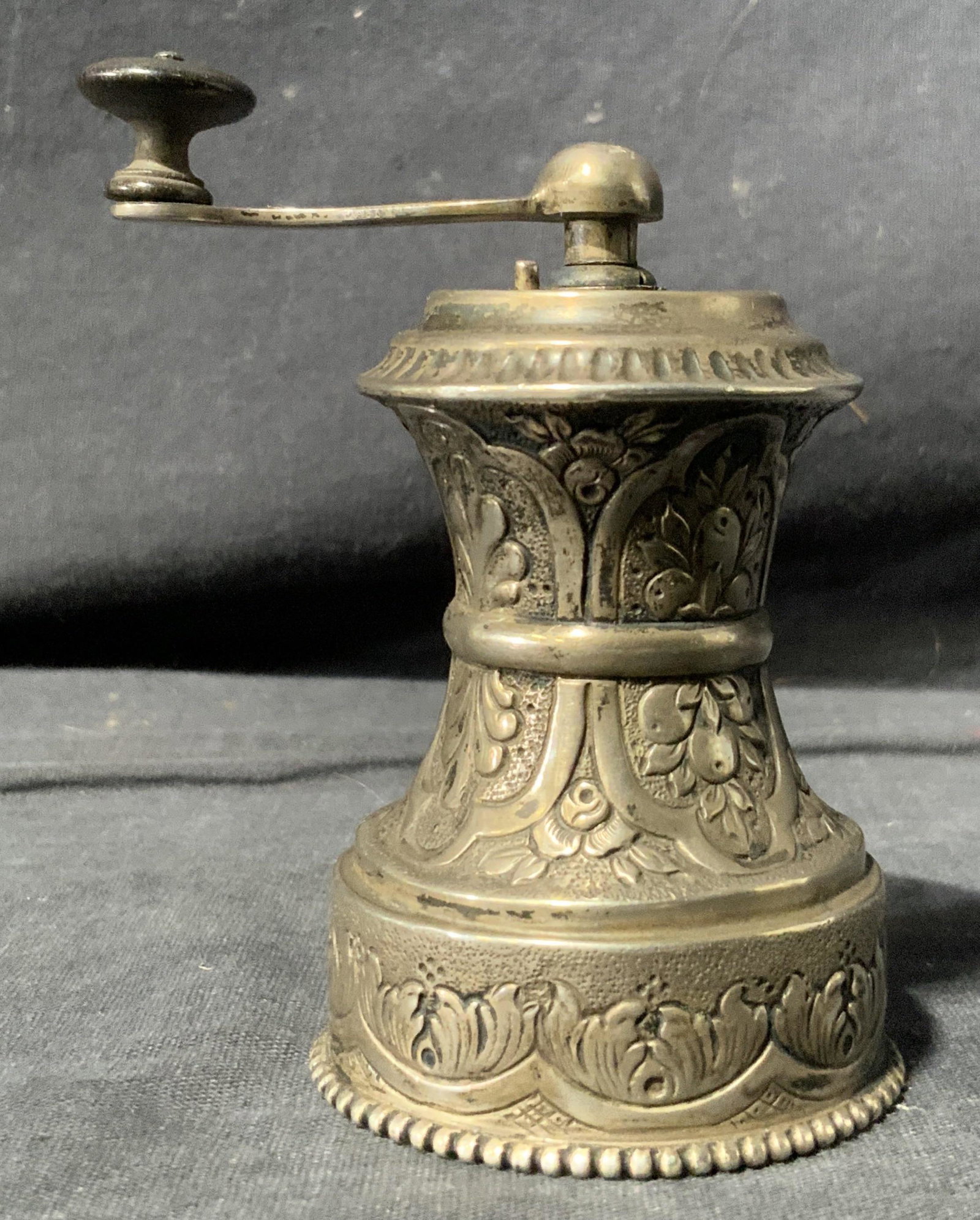 Vintage Silver Pepper Grinder, German (1 of 7)