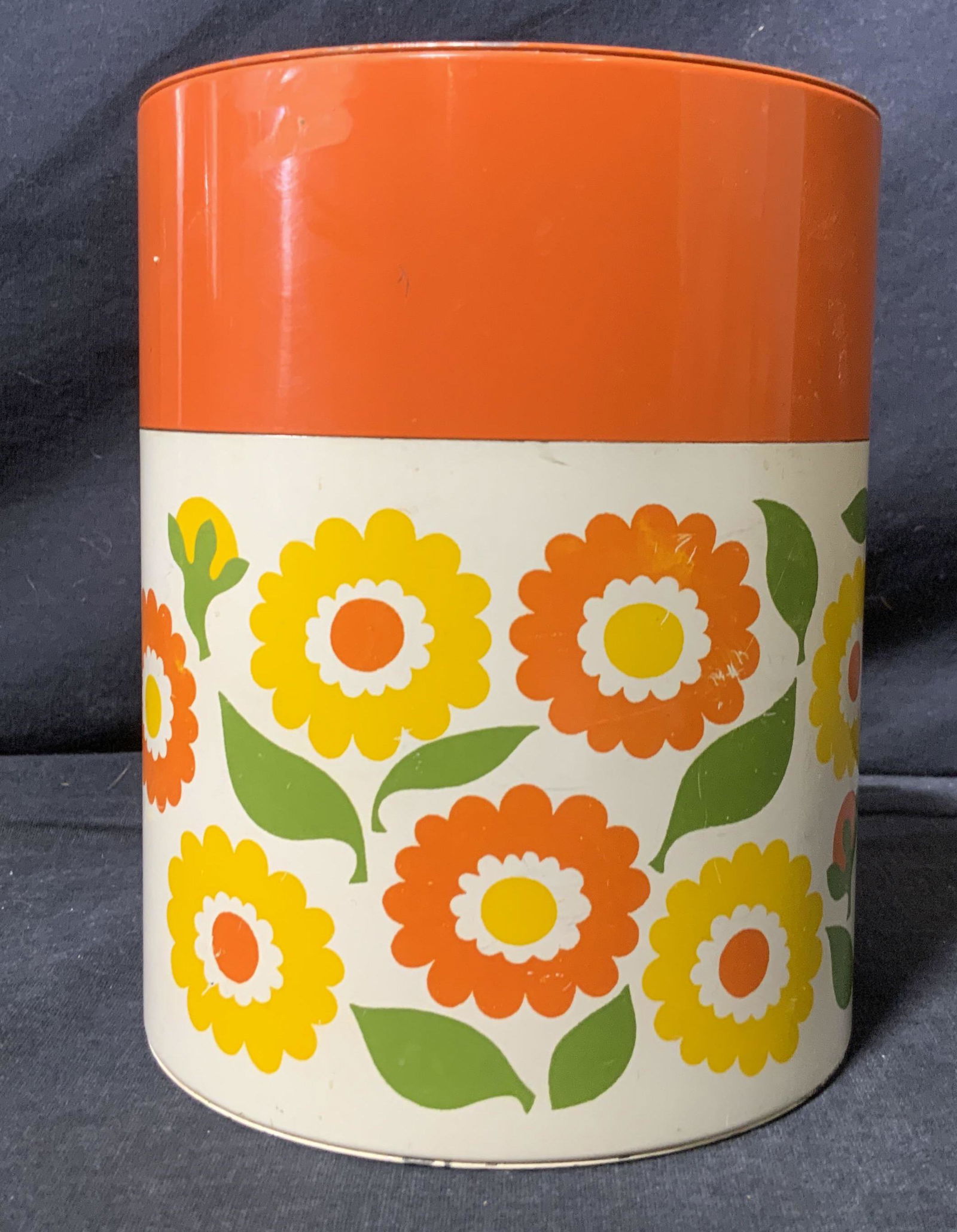 Lidded Metal KitchenwareCannister W Scooper, Japan (1 of 4)