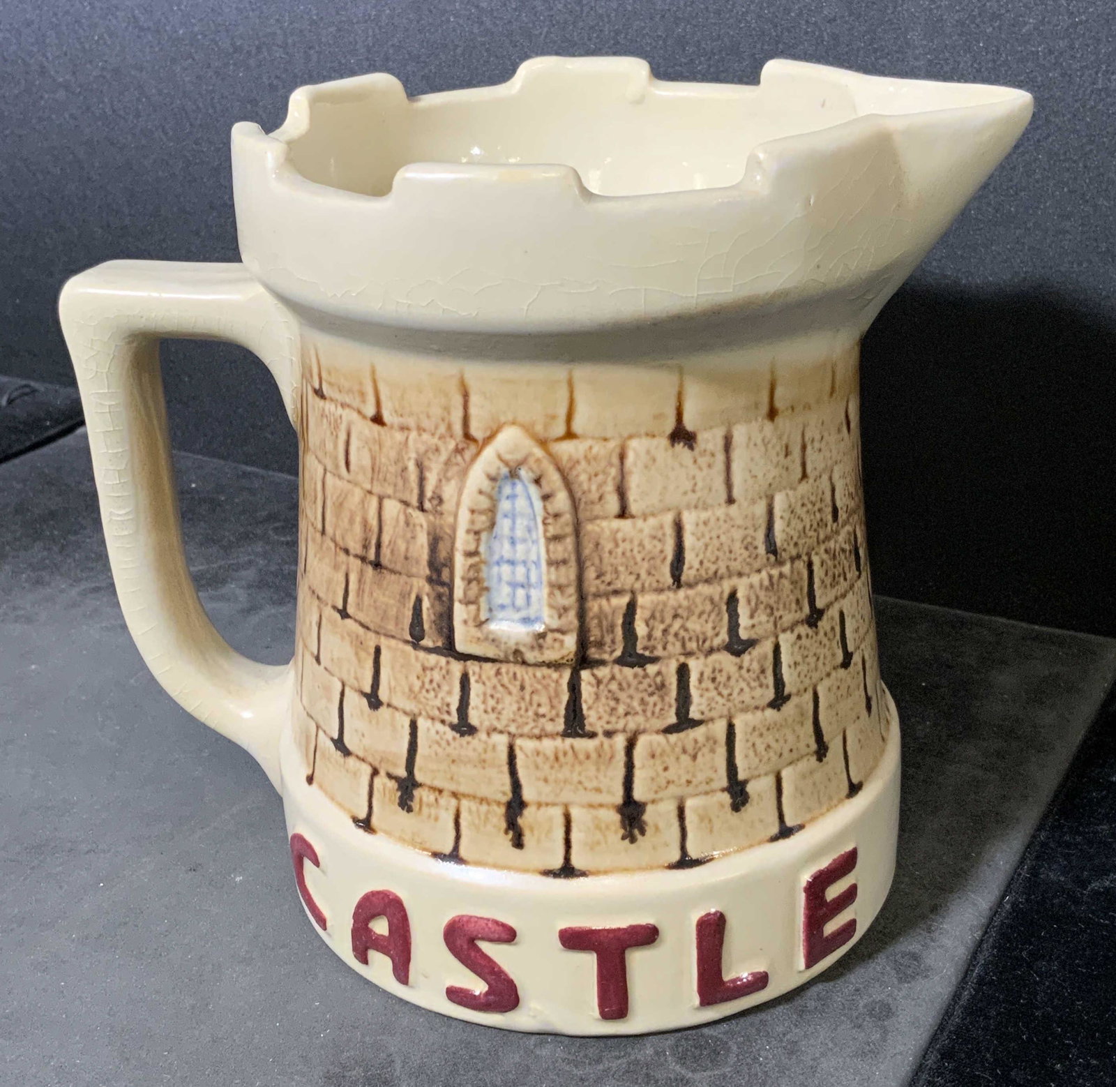 CASTLE BEER Ceramic Castle Pitcher, England (1 of 5)