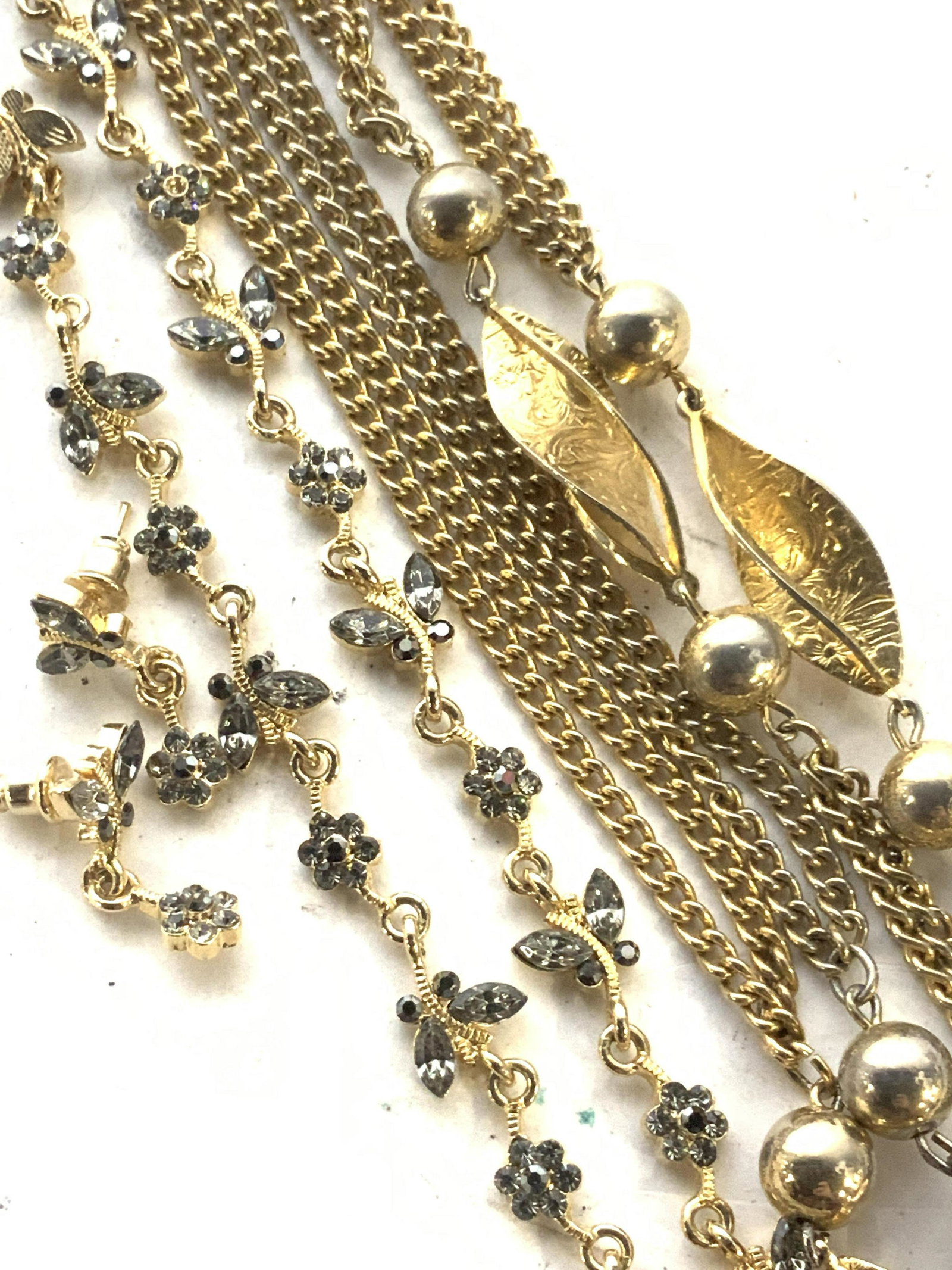 Butterfly Crystal Jewelry Set, Long Chain, 3 (1 of 5)