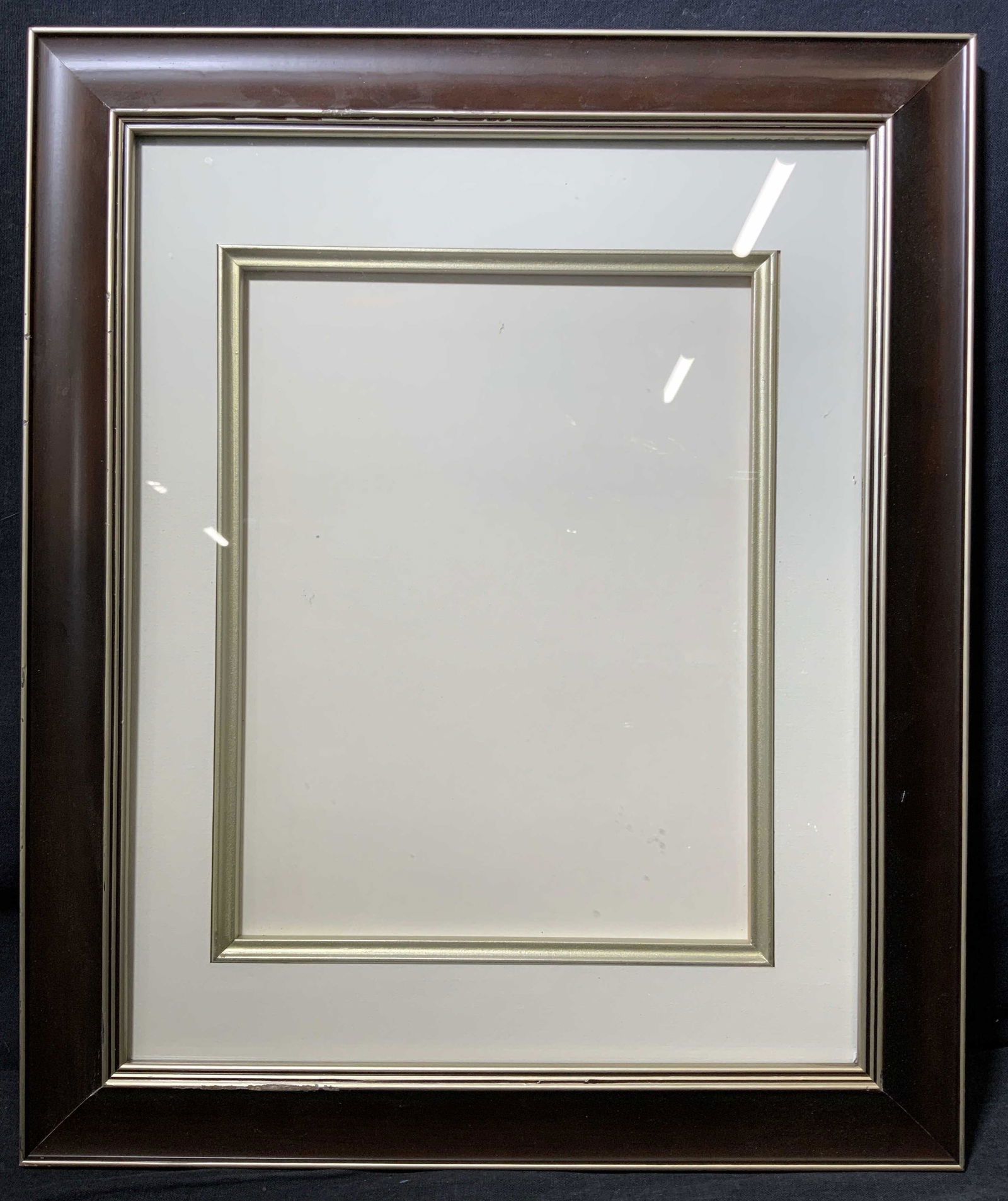 Modern Brown & Silver Toned Picture Frame (1 of 4)