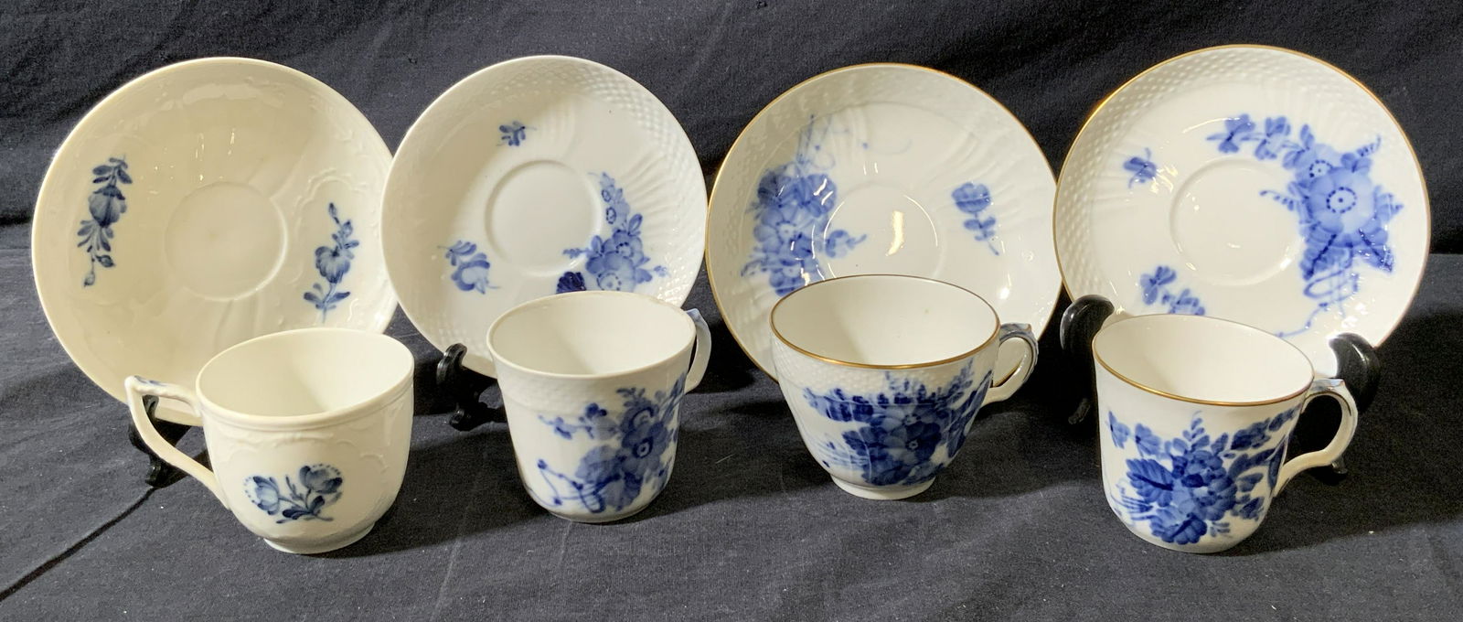 ROYAL COPENHAGEN Mixed Set of Tea Cups & Saucers (1 of 5)