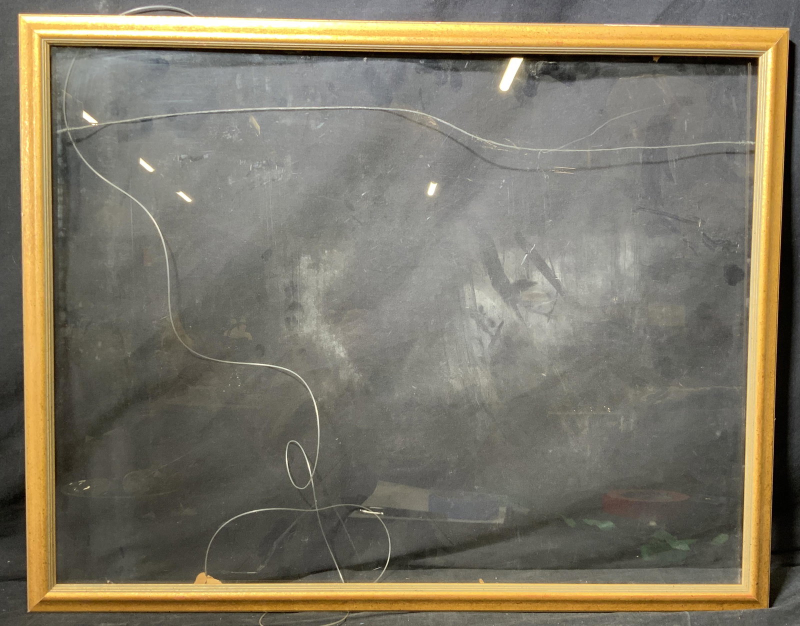 Vintage Gold Toned Wood Art Frame with Acrylic (1 of 6)