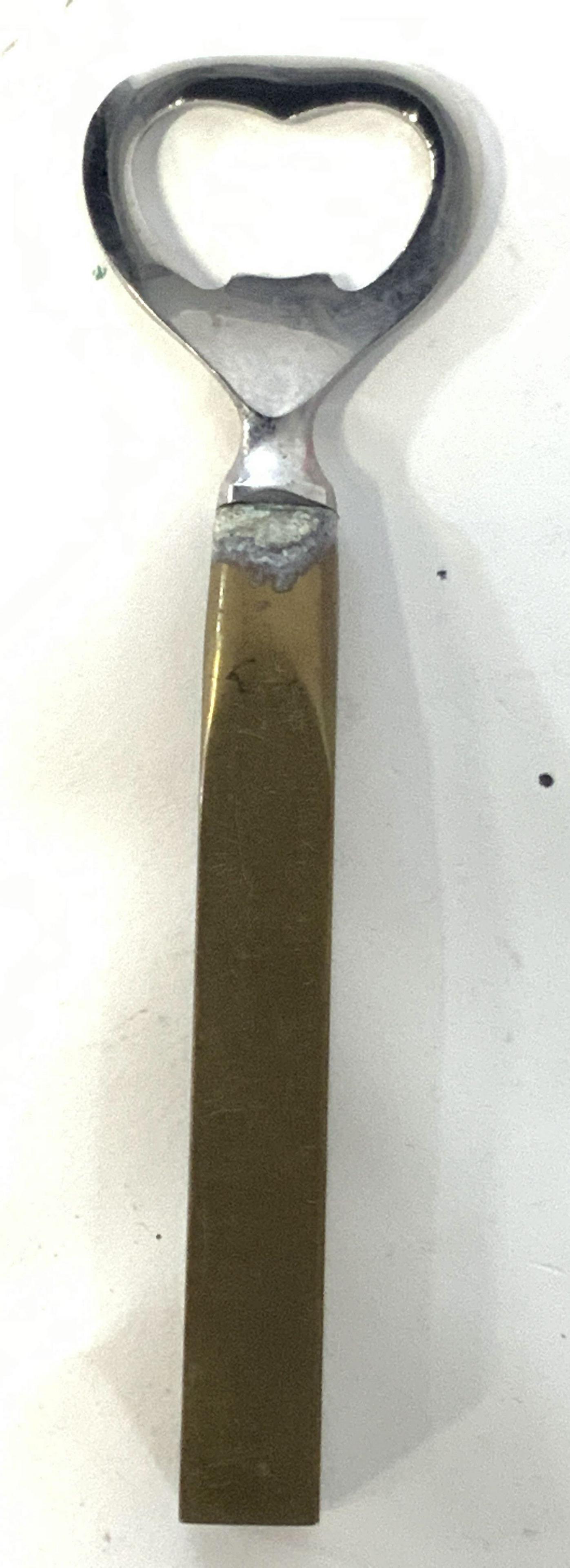 Vintage Brass Bottle Opener, Denmark (1 of 9)