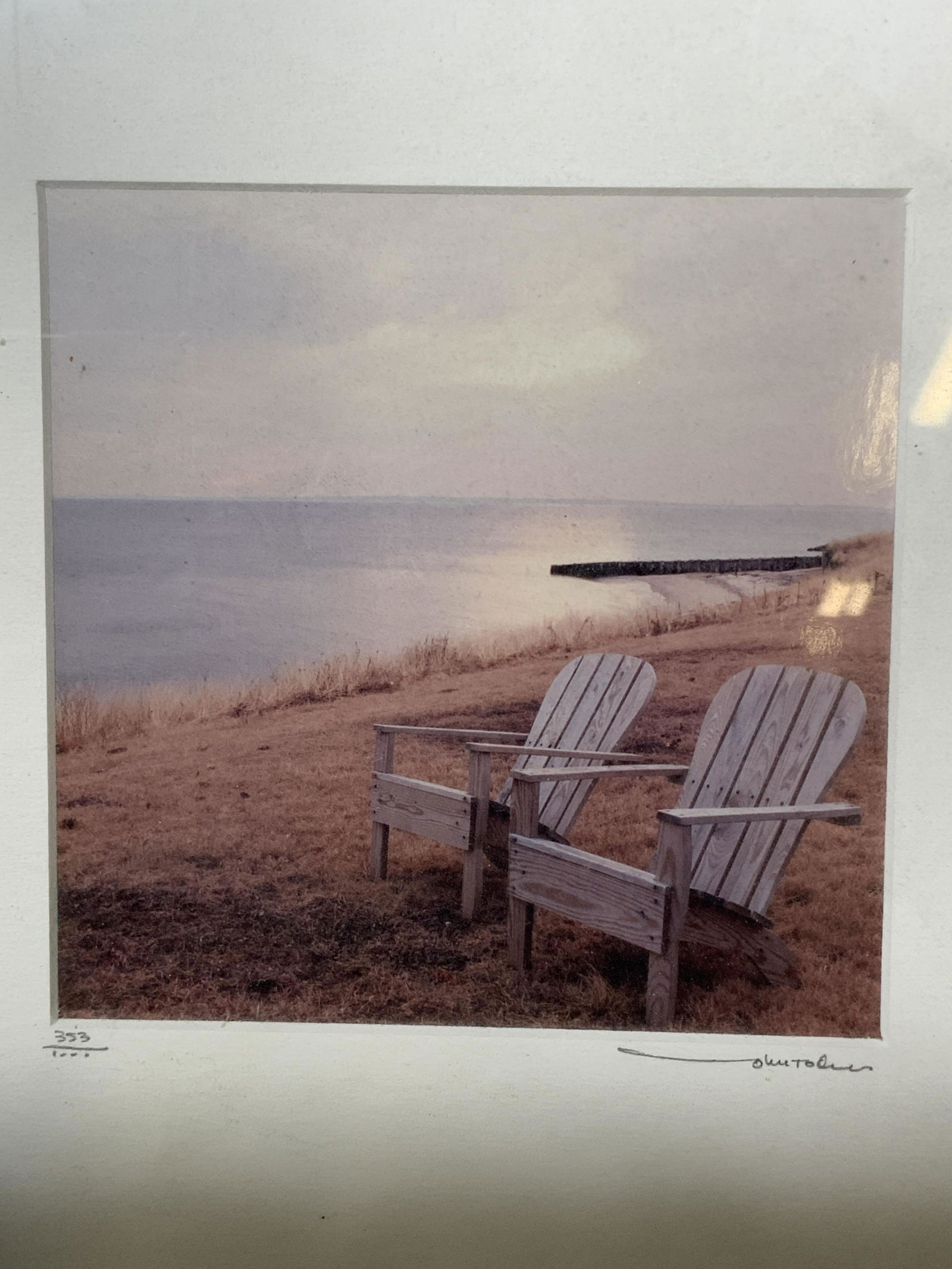 Signed Photograph of Lawn Chairs at Seaside (1 of 8)