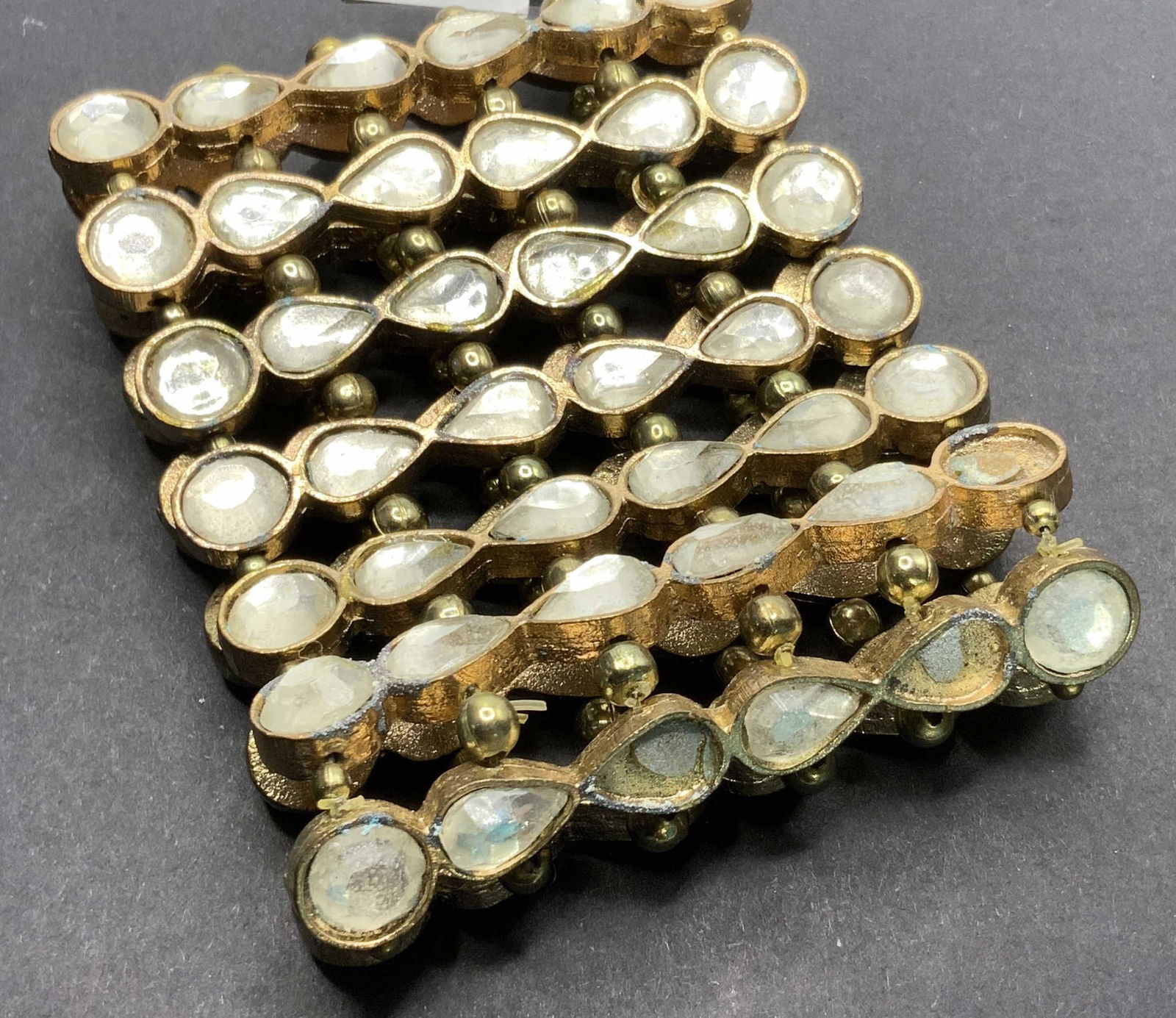 Vintage Faceted Crystal Stretch Bracelet, Jewelry (1 of 8)