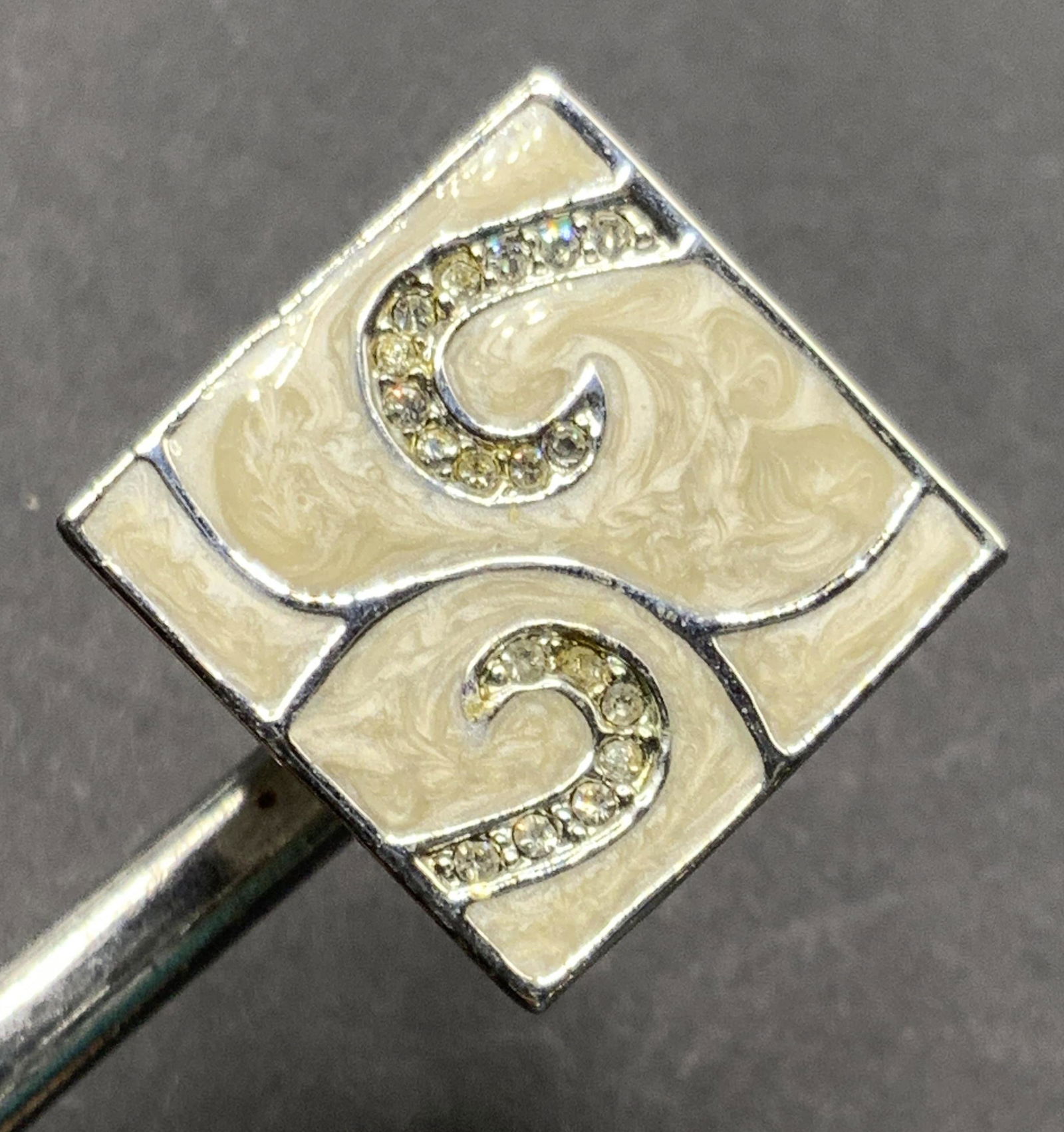 Vintage Enamel Crystal Statement Ring, Jewelry (1 of 9)