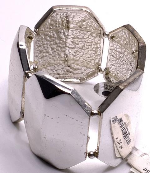 MACYS Geometric Metal Statement Bracelet, NWT (1 of 8)