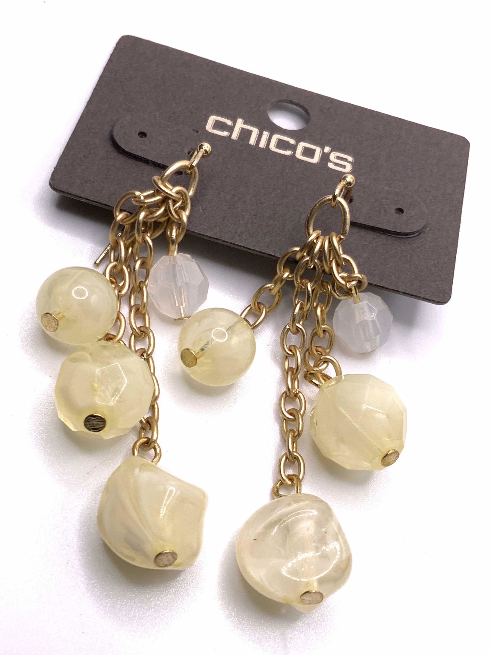 CHICOS NWT Beaded Dangle Earrings, Jewelry (1 of 7)